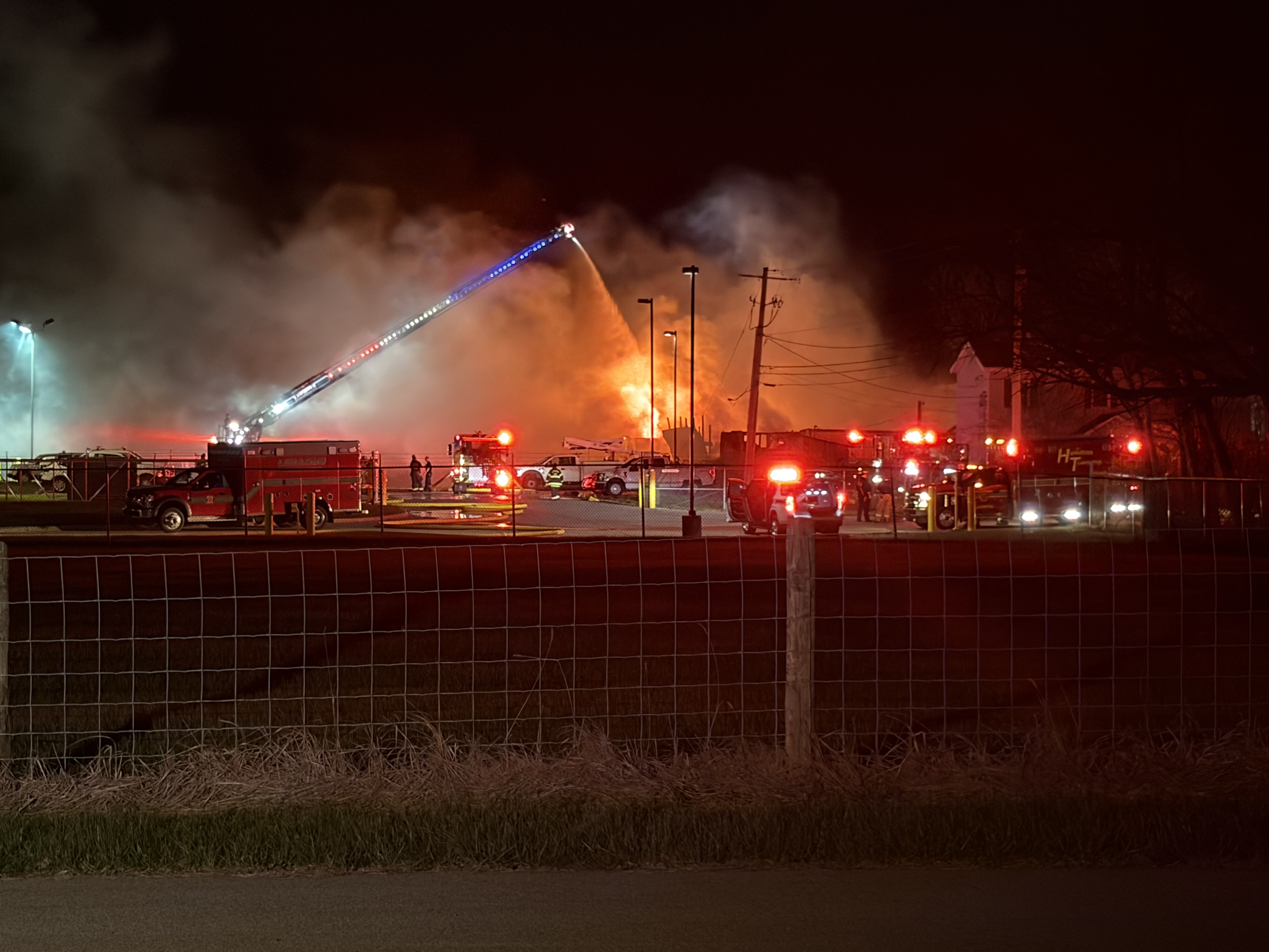 lumber company fire