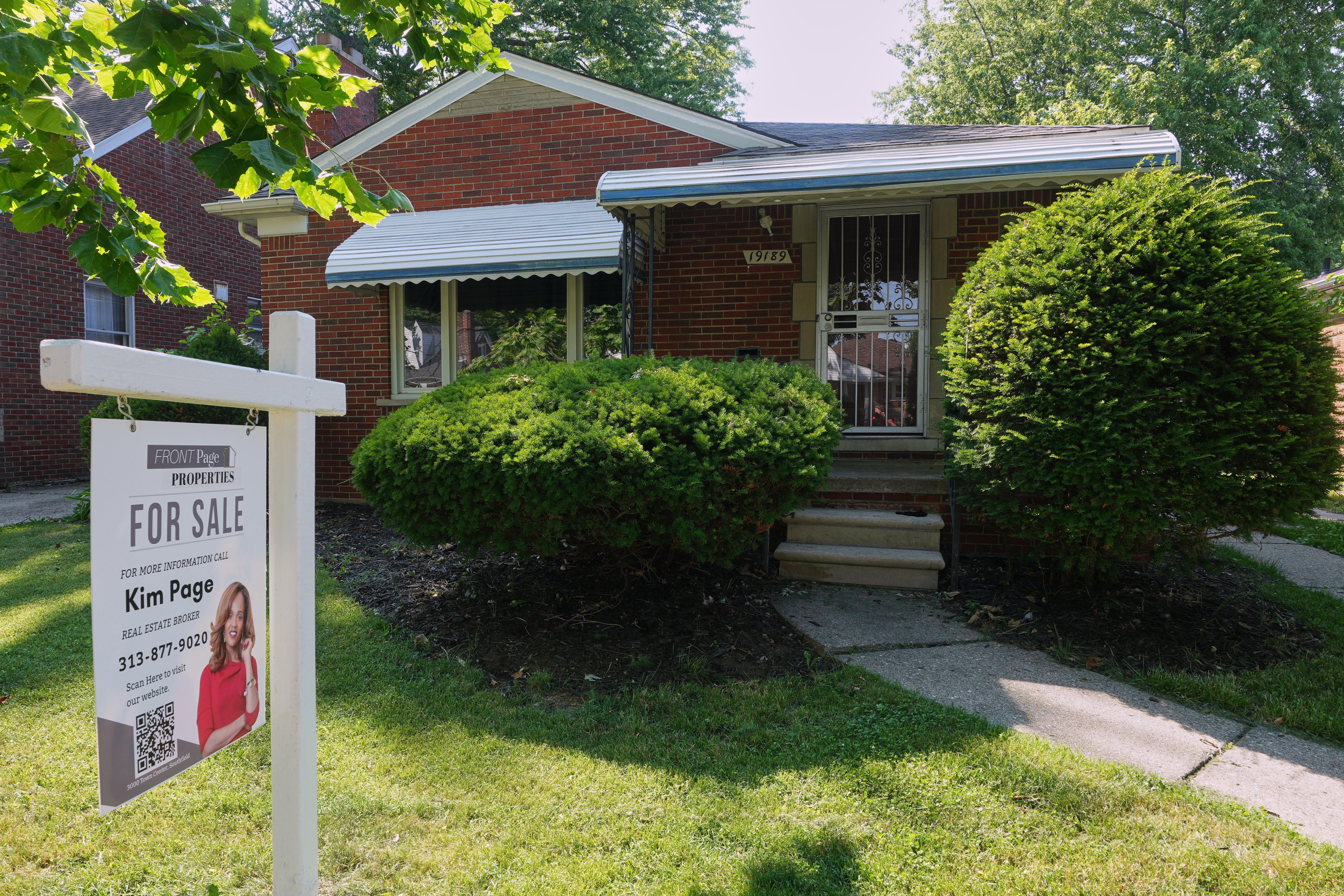 An existing home for sale is shown Tuesday, July 7, 2026, in Detroit. 