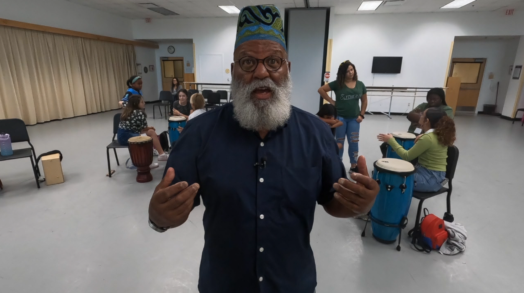 Fred Johnson drumming class.PNG