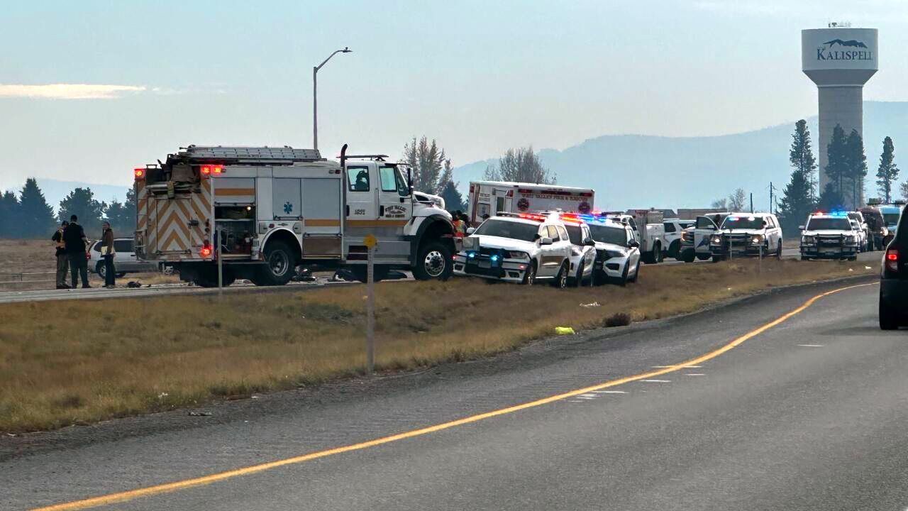 Motorcyclist dies in two-vehicle crash in Flathead County