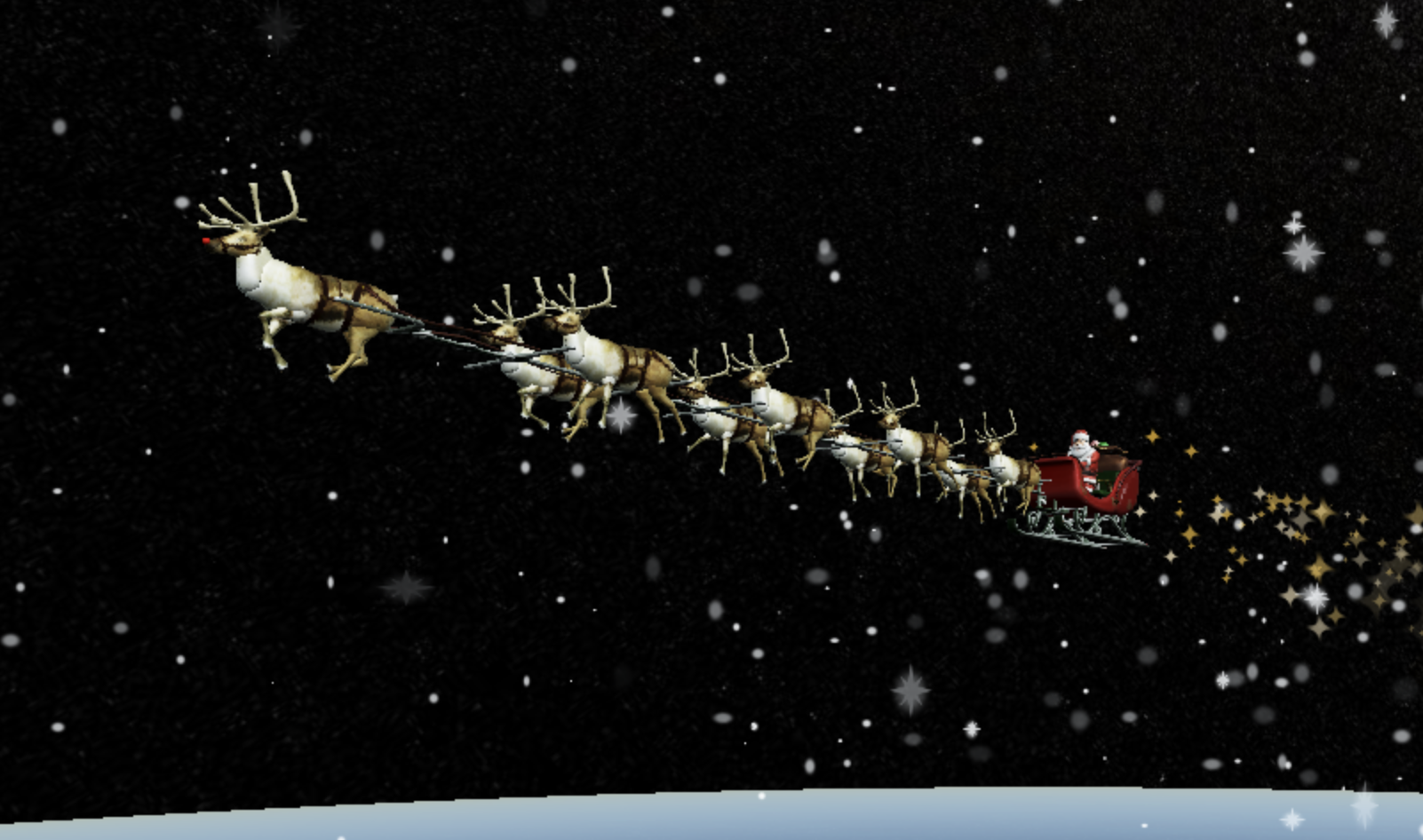 Santa travels the globe