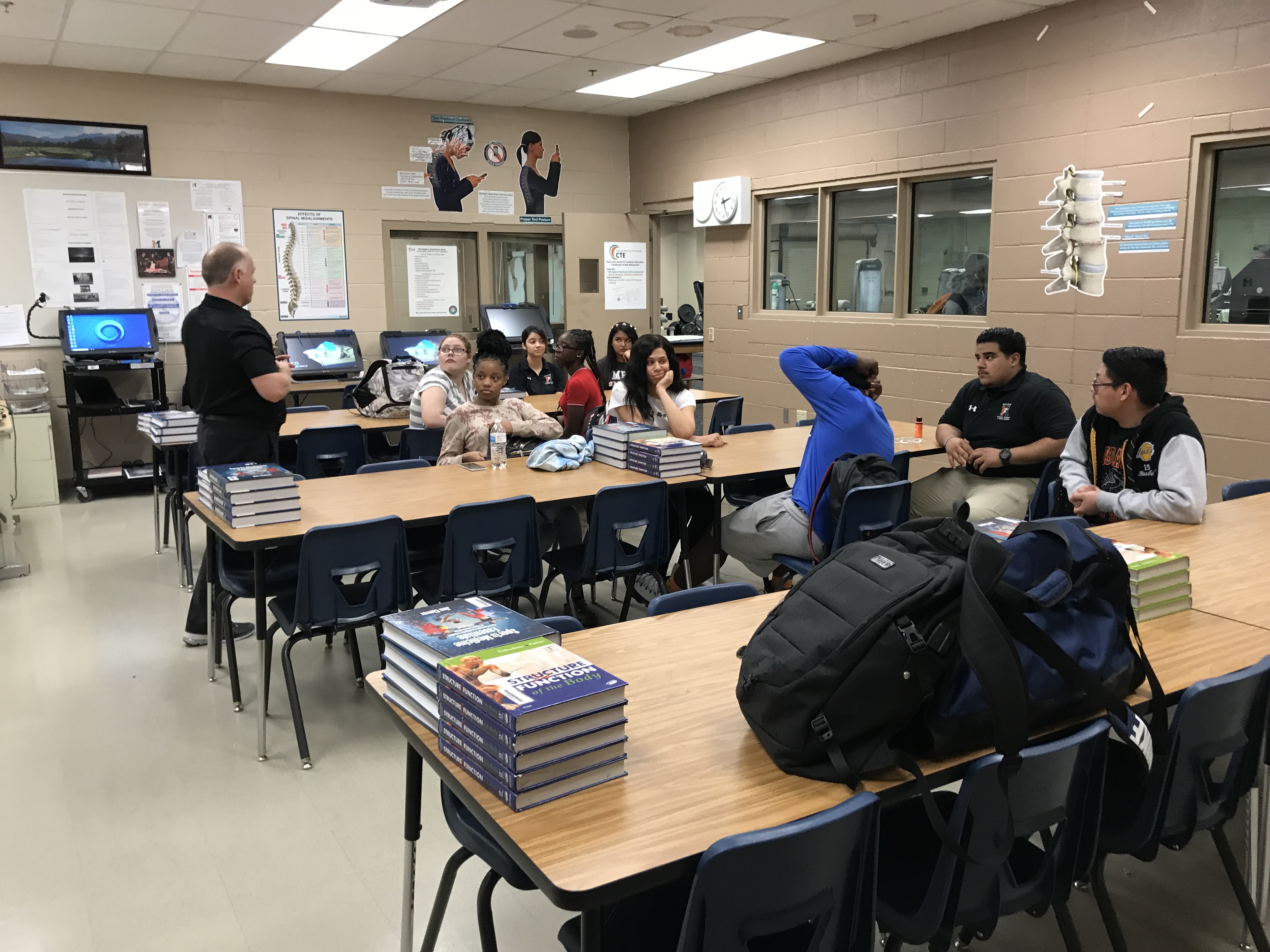Students helping students in Mojave HS Sports Medicine Program