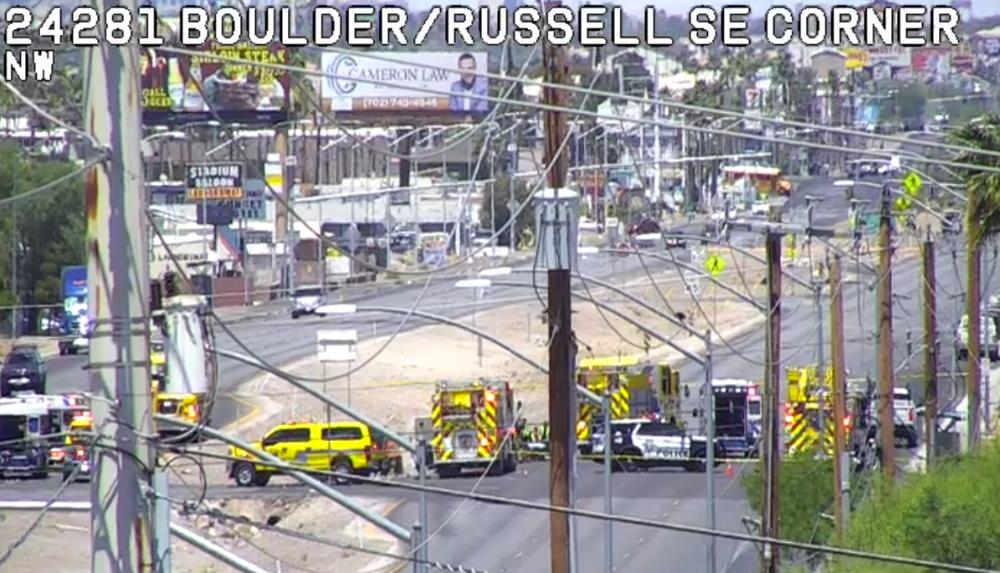 Crash on Boulder Highway near Emerald Avenue