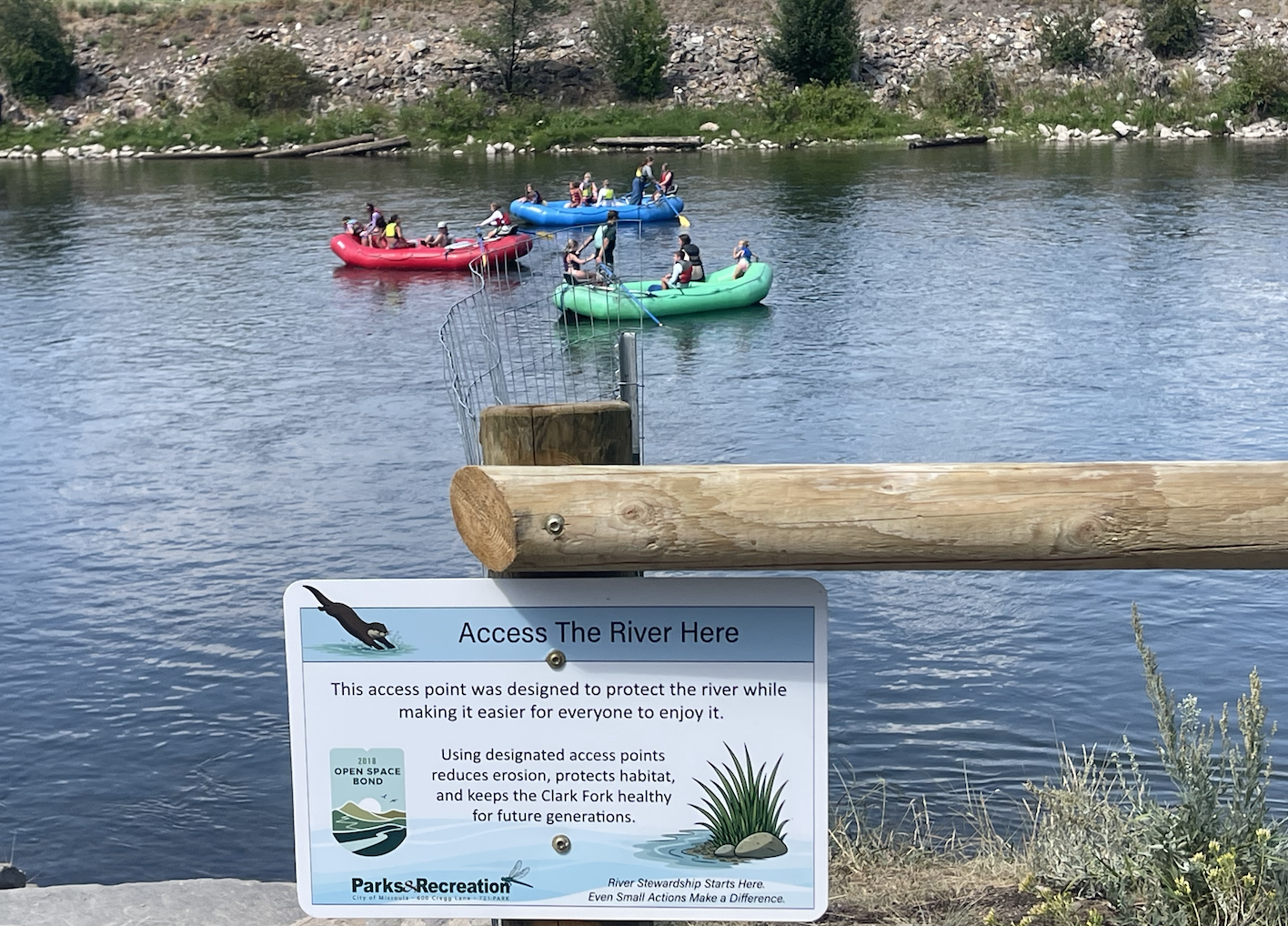 The city has made access points for the public to have a direct path to the water