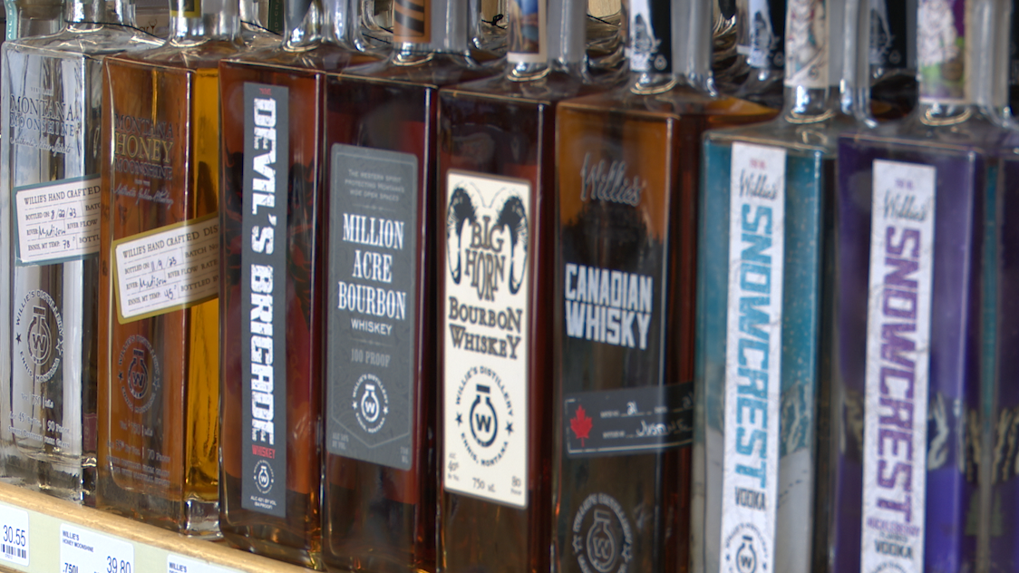 Montana Made liquor shelf