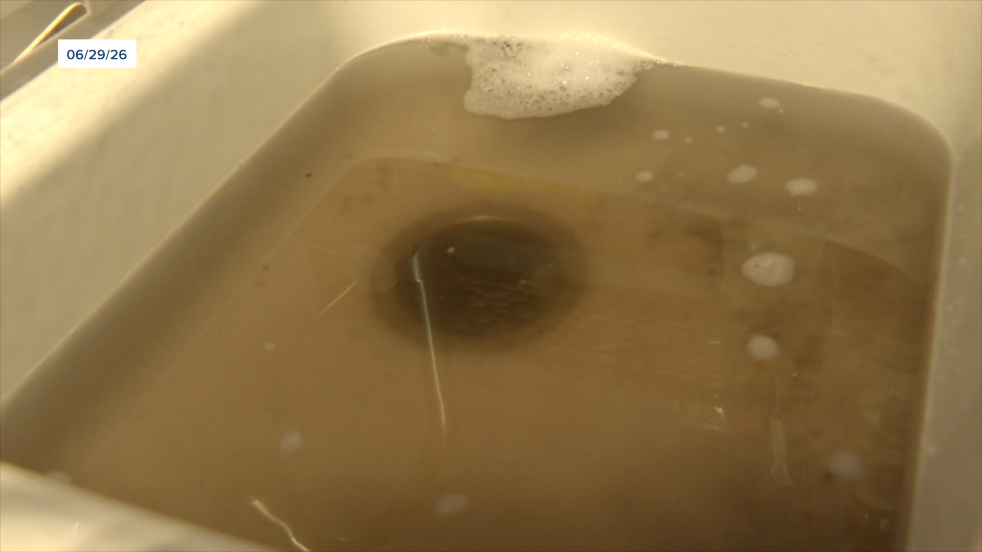 Brown water in a sink in a Wakulla Gardens 