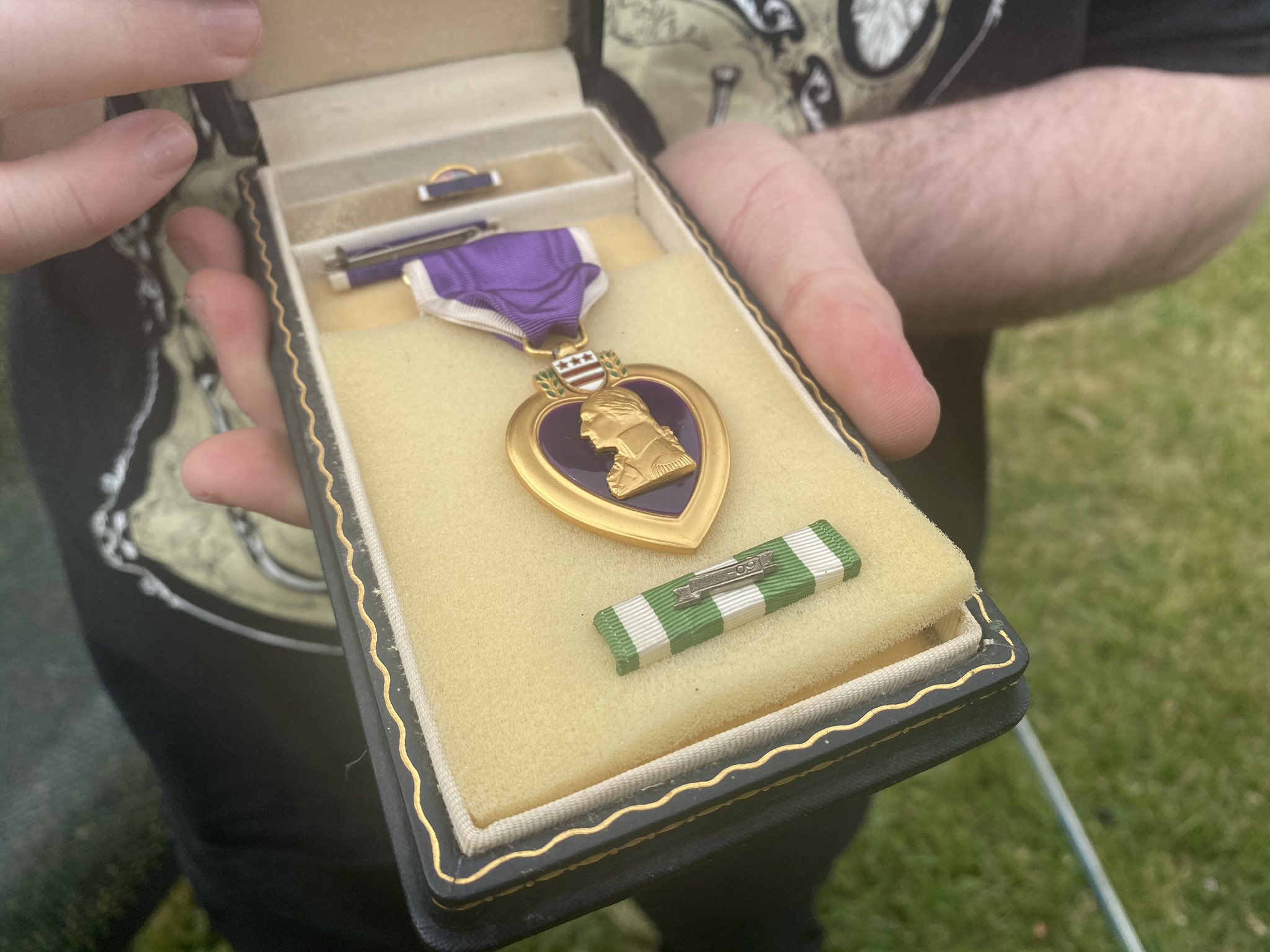 Purple Heart awarded to West Michigan veteran reunited with family 