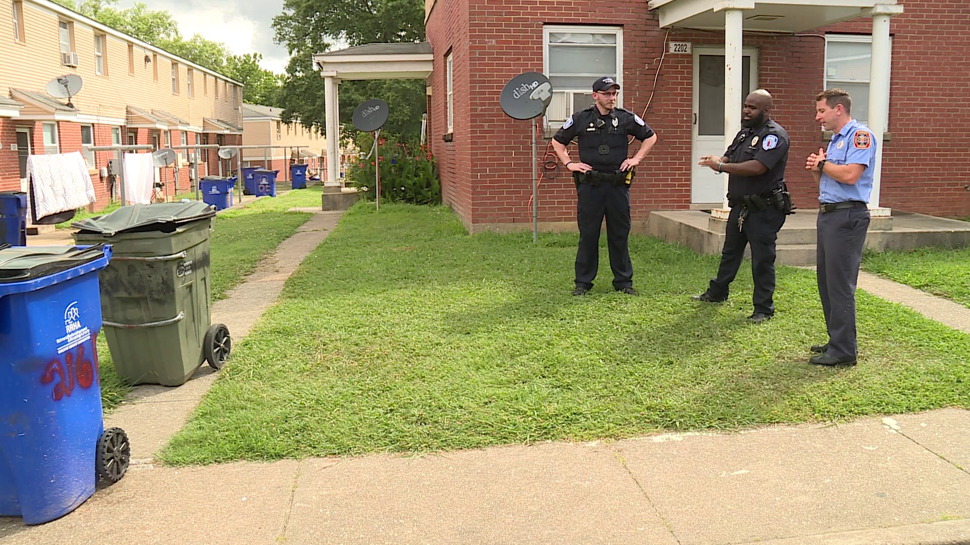Richmond Police Officers C.J. Arendall, Centell McNeil and Richmond Firefighter Sean Riley