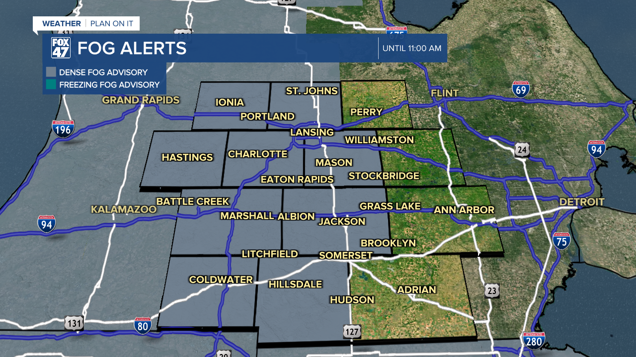 Dense Fog Advisory in effect through 11 AM for much of western Michigan