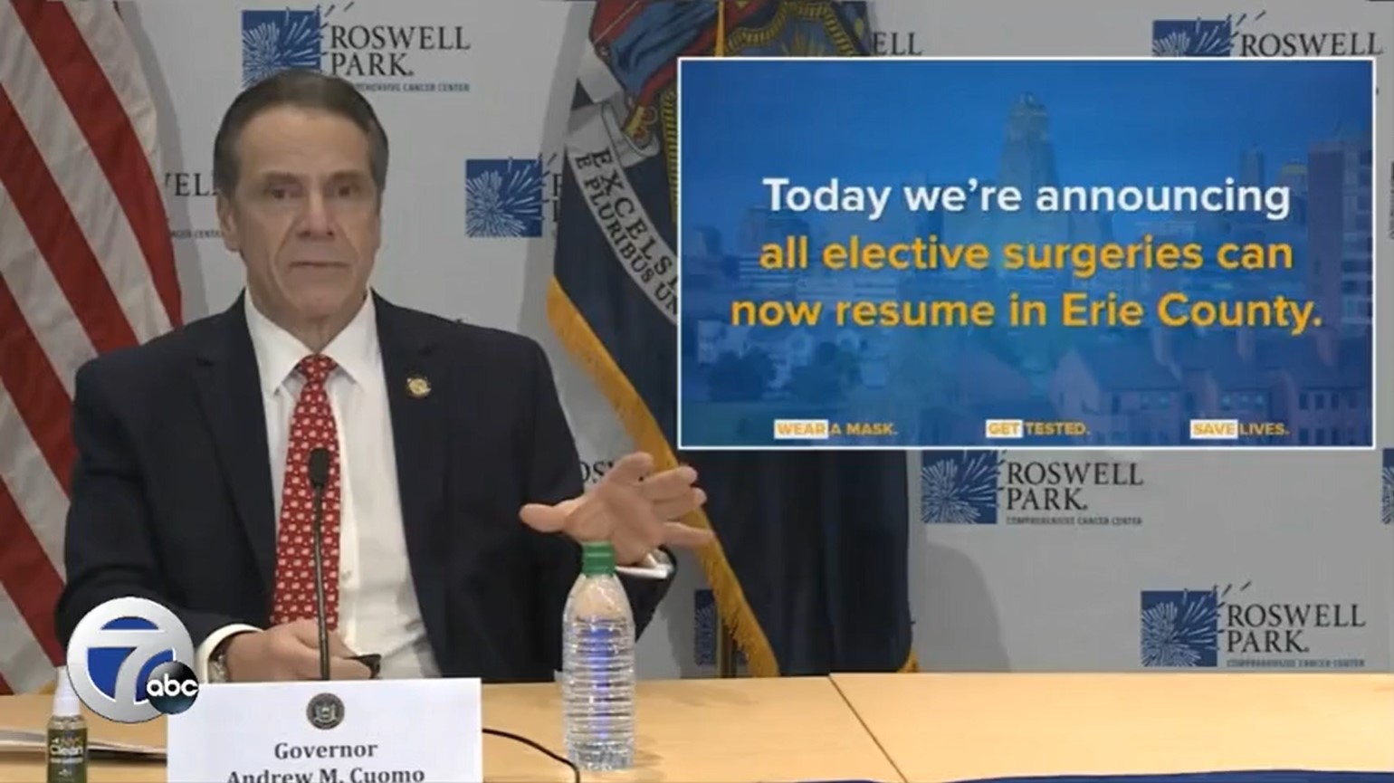 Cuomo All Elective Surgeries Can Now Resume In Erie County Cuomo All Elective Surgeries Can Now Resume In Erie County