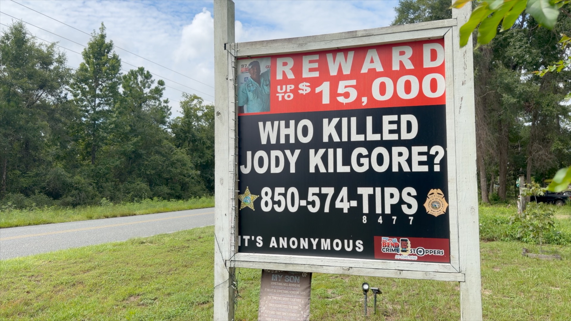 Who killed Jody Kilgore sign