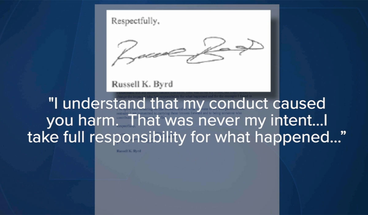 Russel Byrd letter 