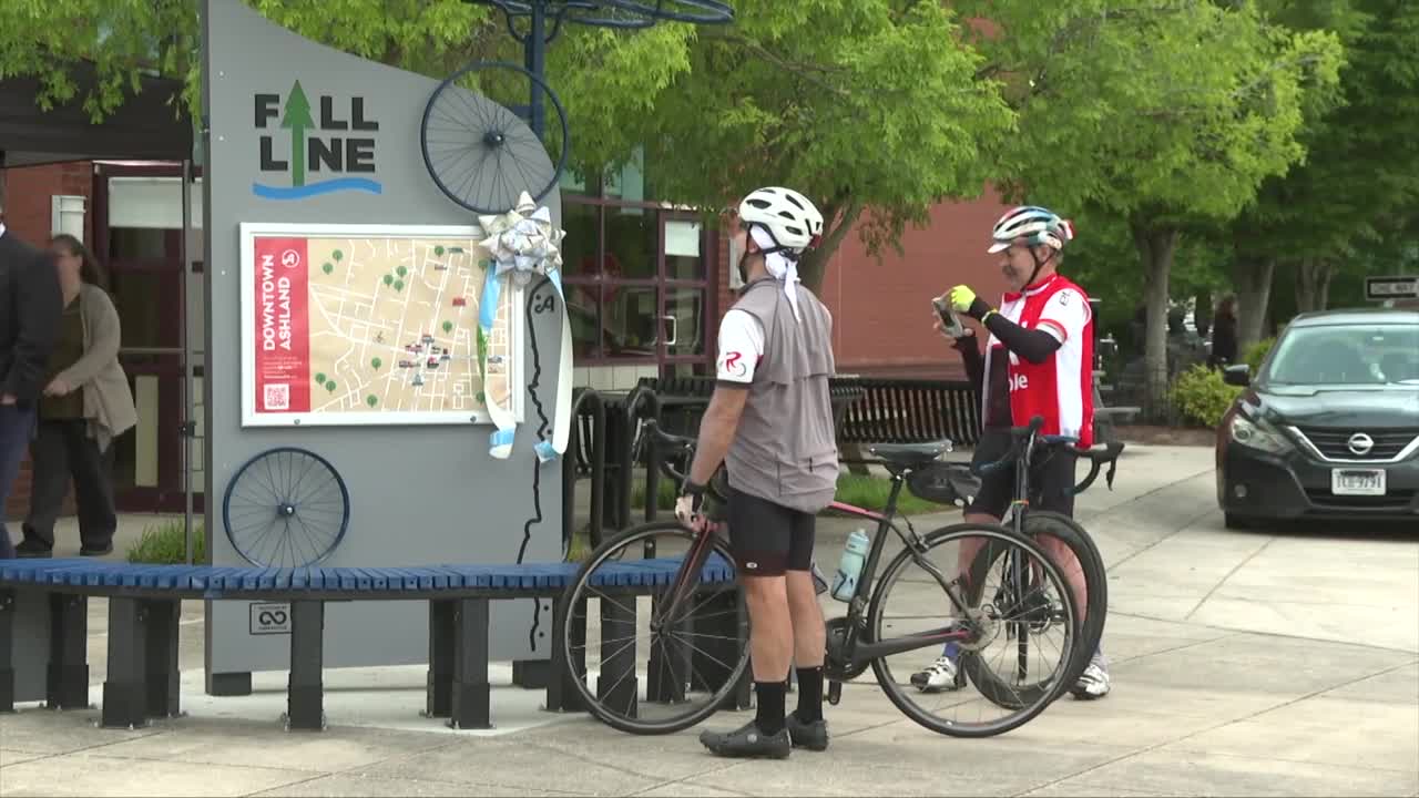 Ashland unveils sculpture marking new Fall Line Trail extension into town