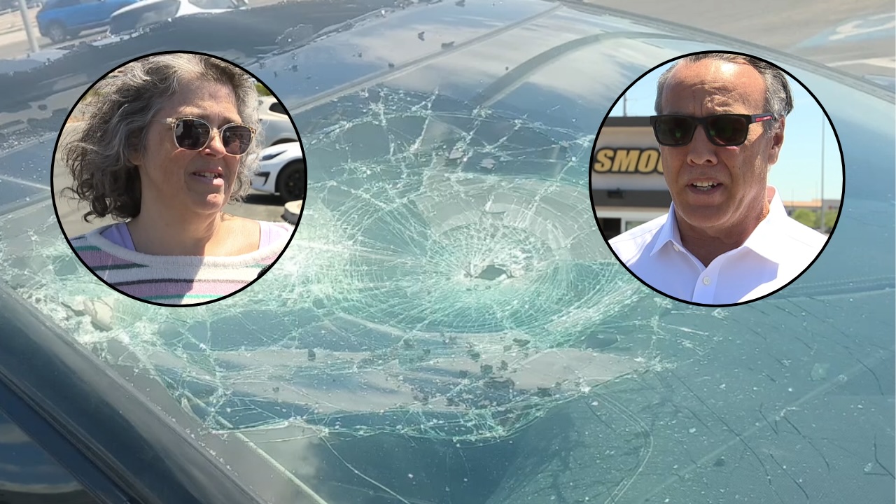Las Vegas mother struggles after inflatable display damages car during windstorm