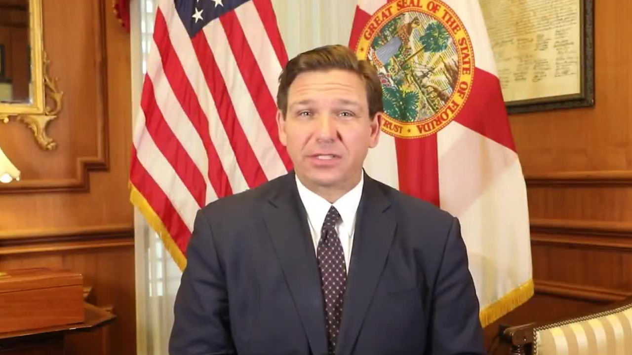 Florida Gov. Ron DeSantis announces new COVID-19 vaccine eligibility requirements on March 25, 2021