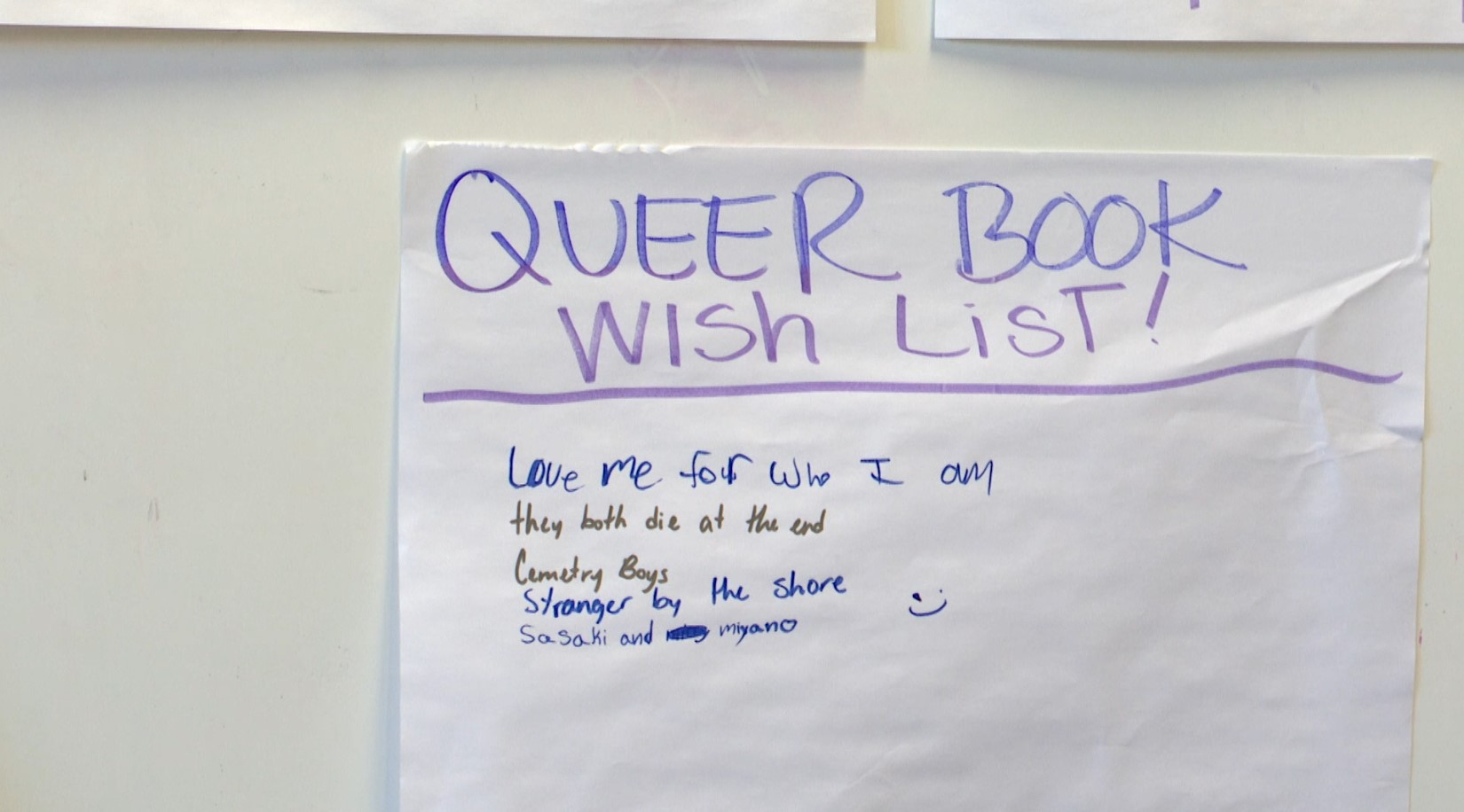 "Queer Book Wish List" at Rainbow Coffee House inside Grace United Methodist Church in Billings