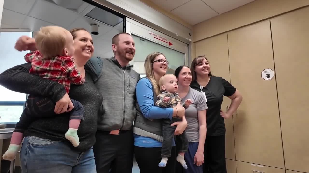 Bush Family with NICU nurses 