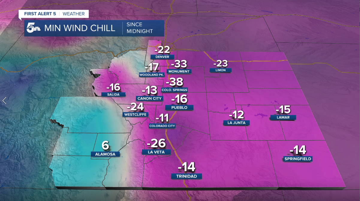 wind chill Wednesday morning