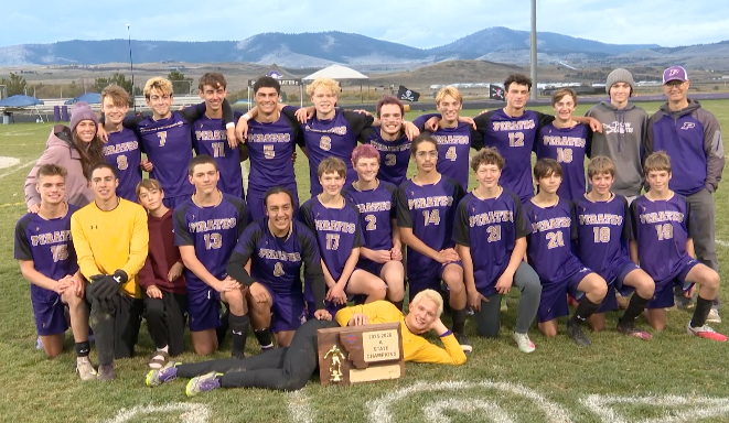 Polson Boys Soccer after winning the State Championship, 
