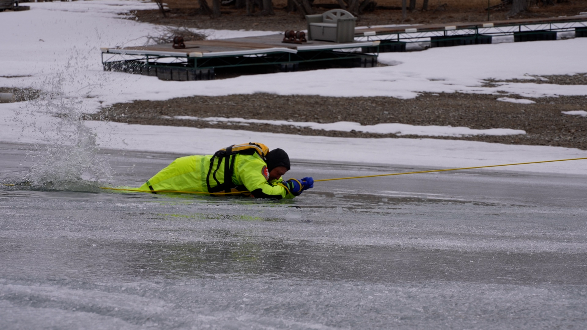 Man getting pulled out 