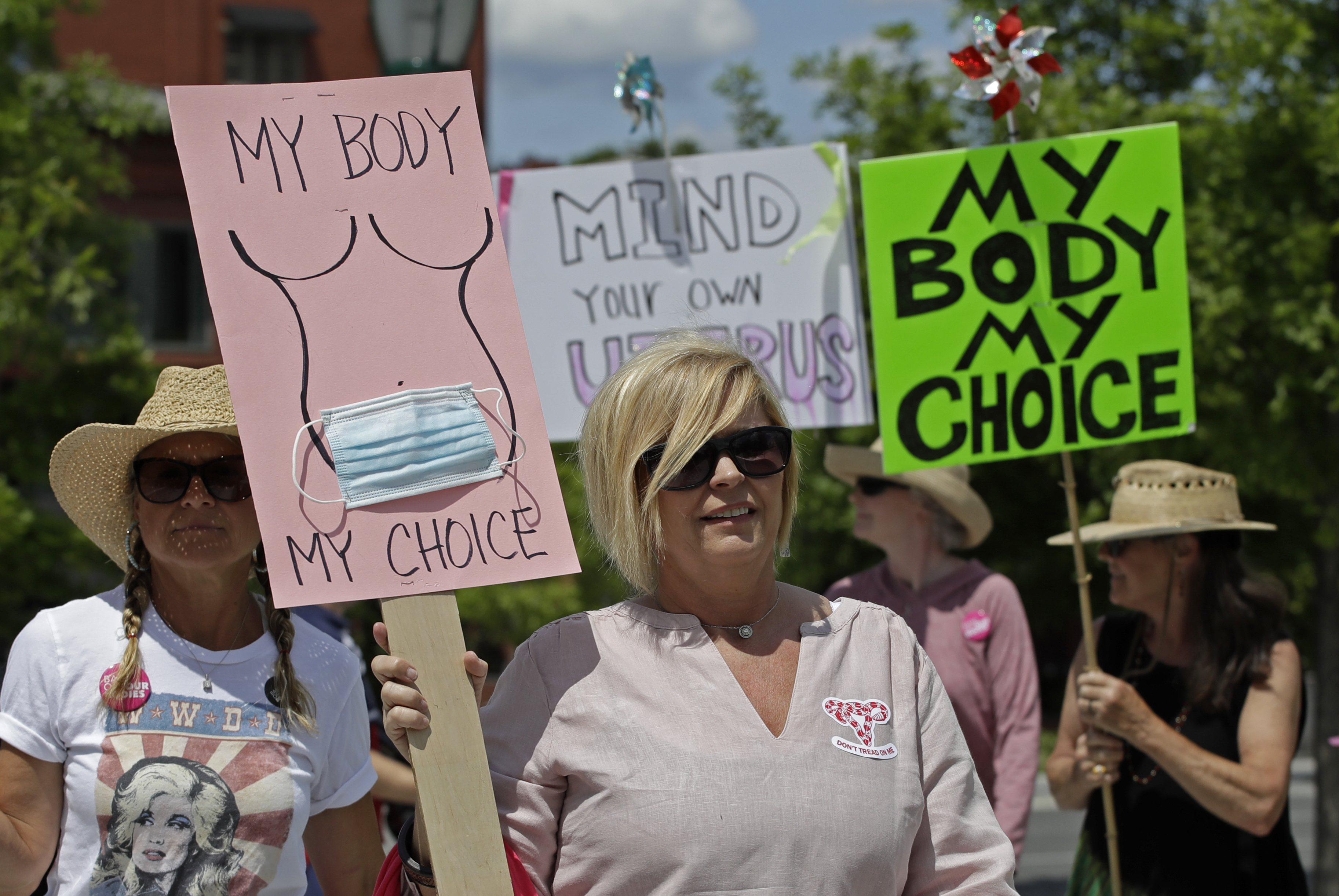 Abortion-rights demonstrators