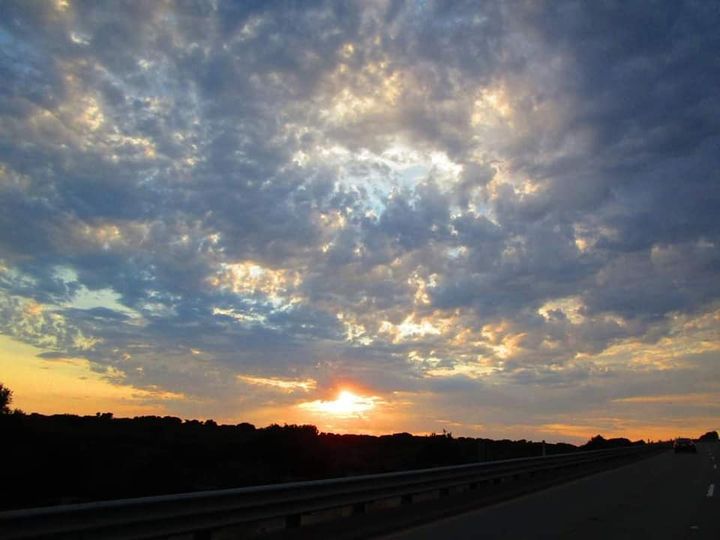 Mid-level clouds over the Central Coast