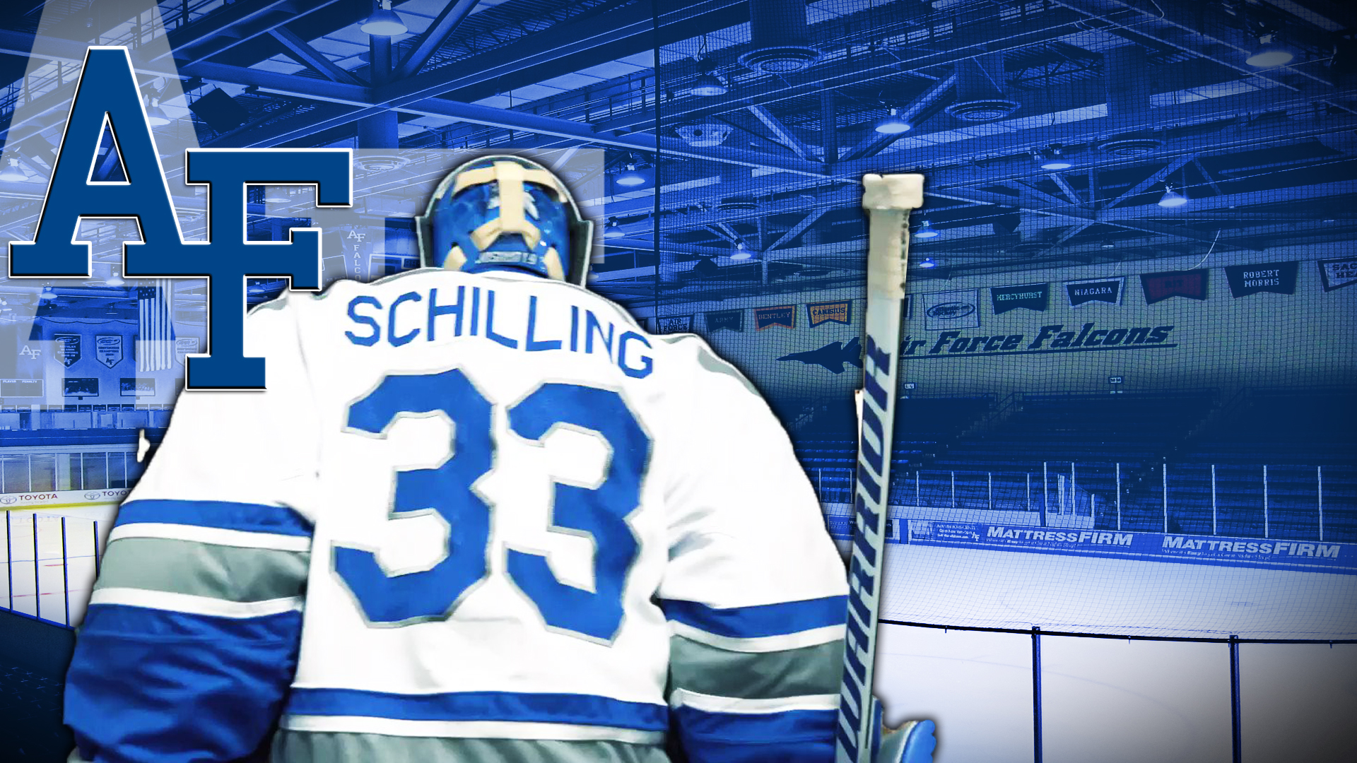 Air Force goalie Alex Schilling embracing lone senior role; looks to lead Falcons to AHA finals