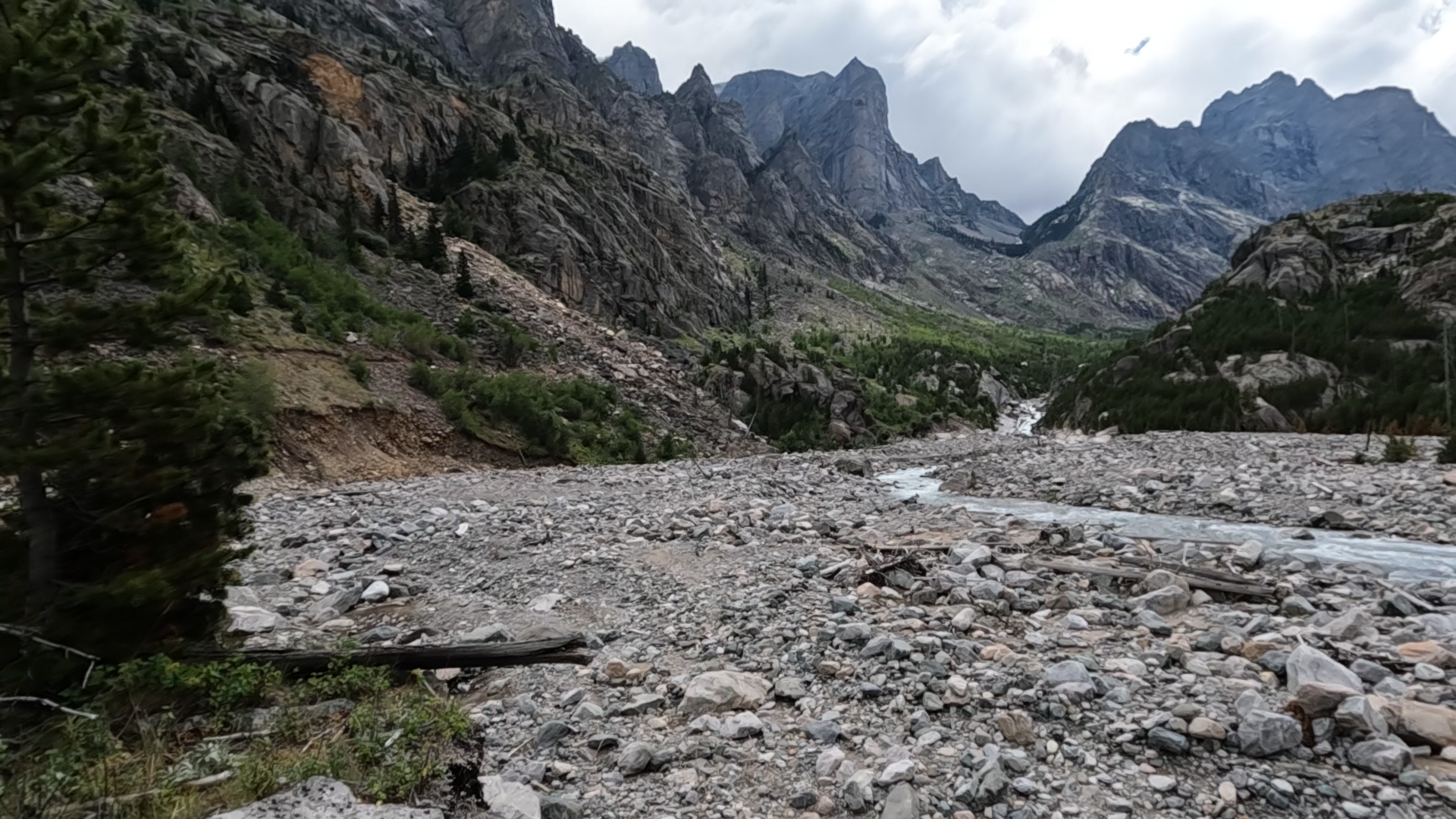 Elk Lake hike rock field