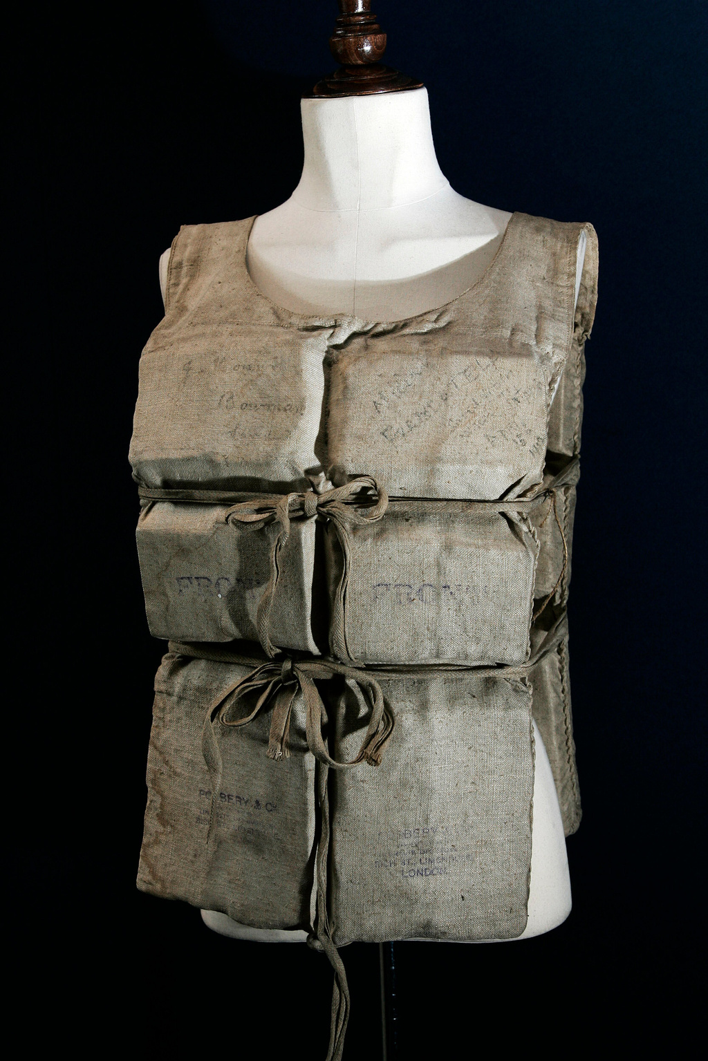 FILE - A Titanic life-preserver, belong to a survivor is shown, London, Wednesday, May 16, 2007.  