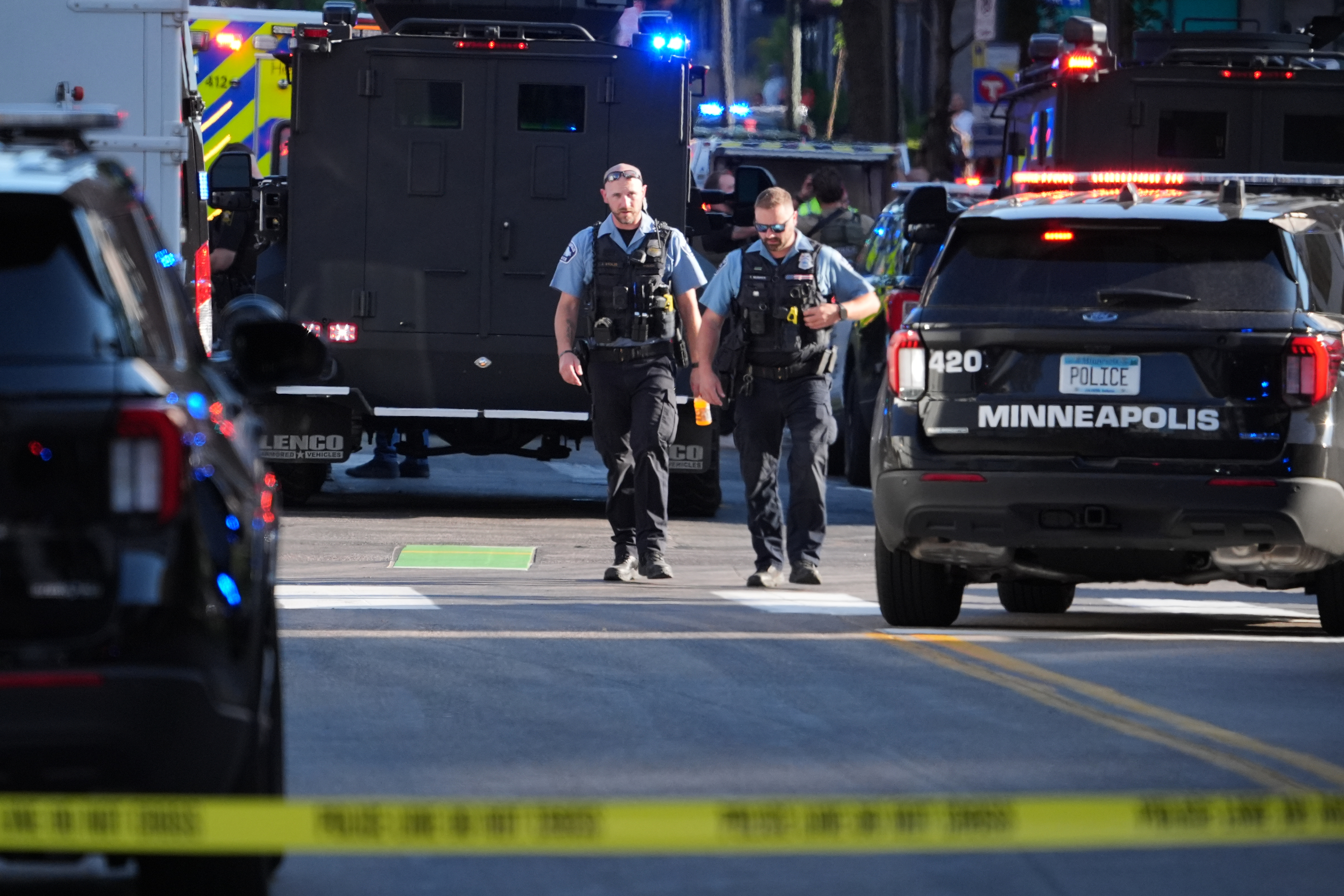 Police respond to a shooting Wednesday, Sept. 2, 2026, in downtown Minneapolis.