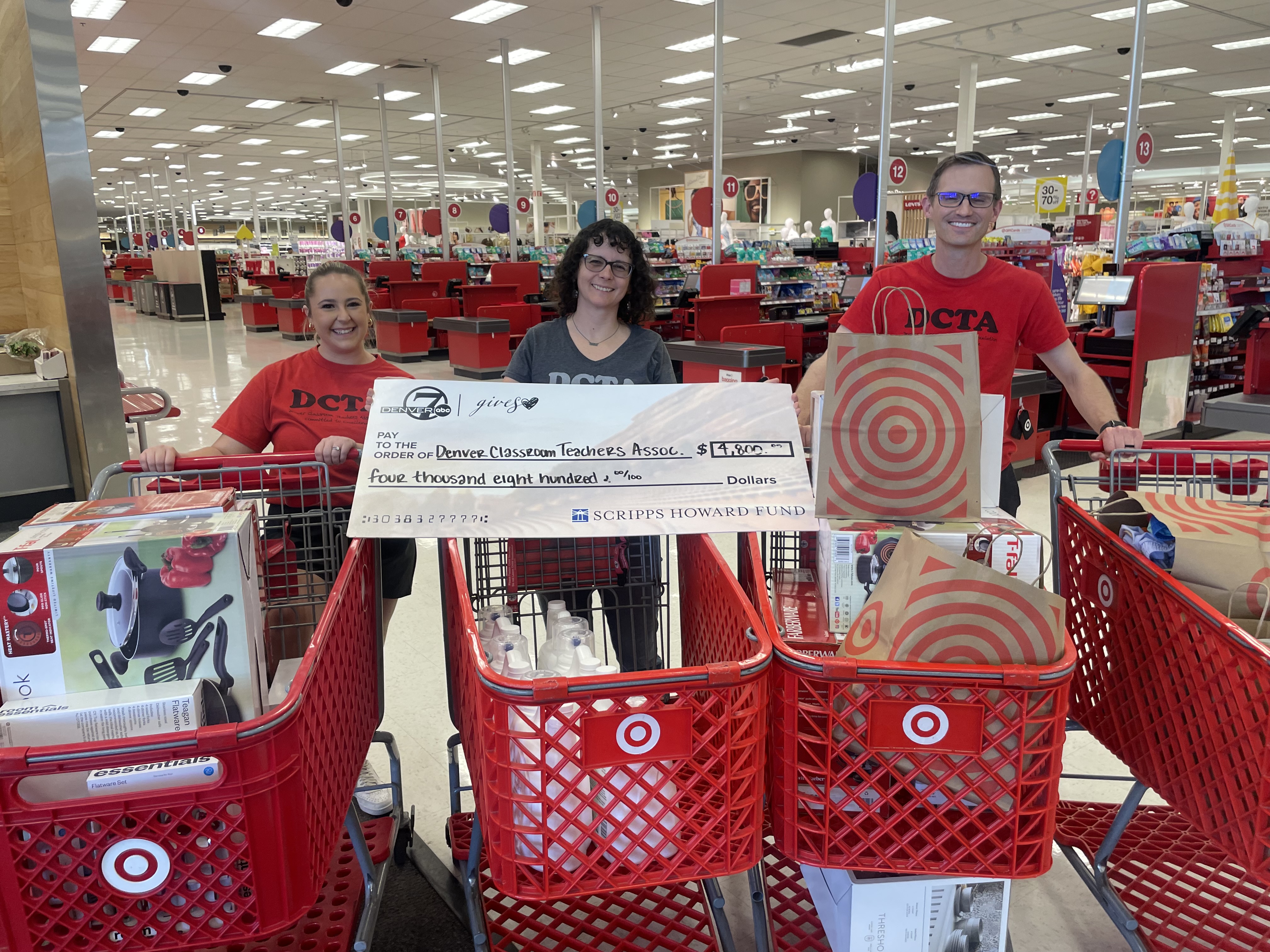 DCTA shopping for donations at Target 