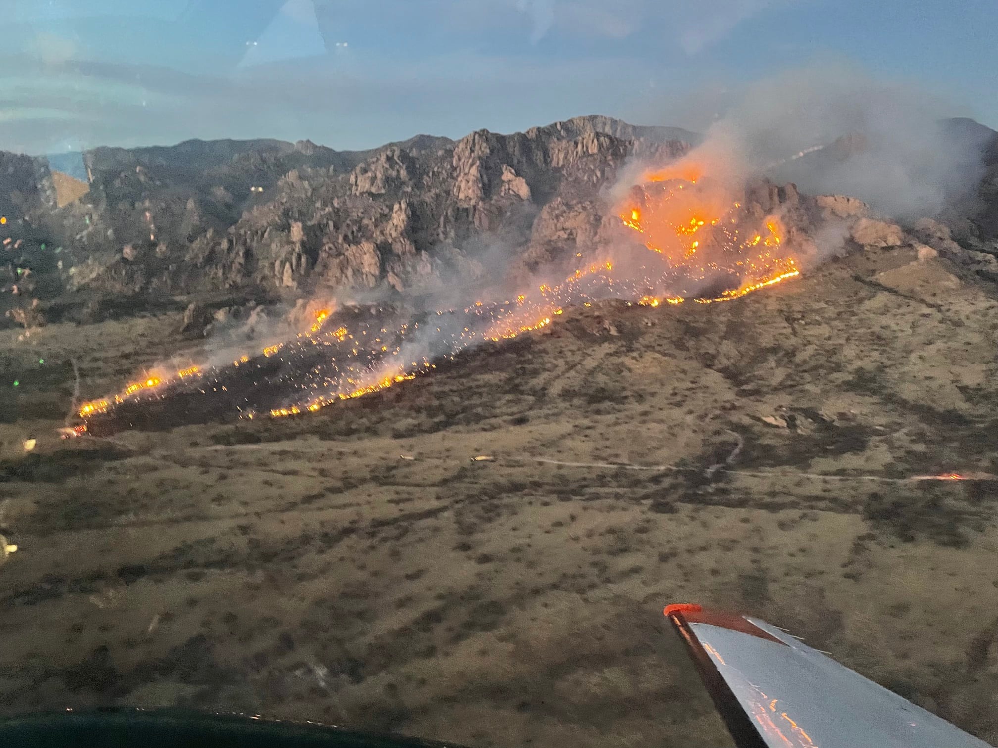 Firefighters are responding to the Middle March Fire in the Dragoon Mountains, the Cochise County Sheriff's Department says.