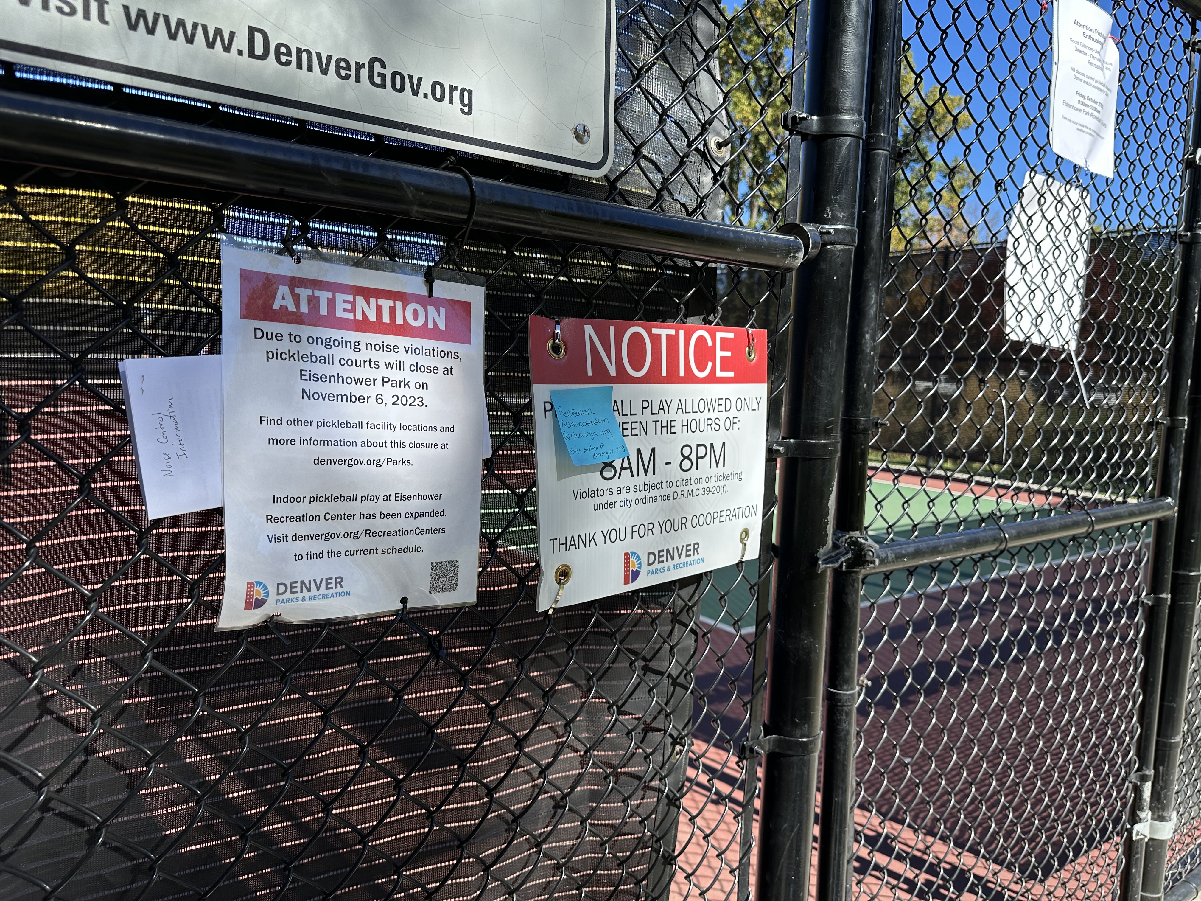Eisenhower Park Pickleball Court Closing