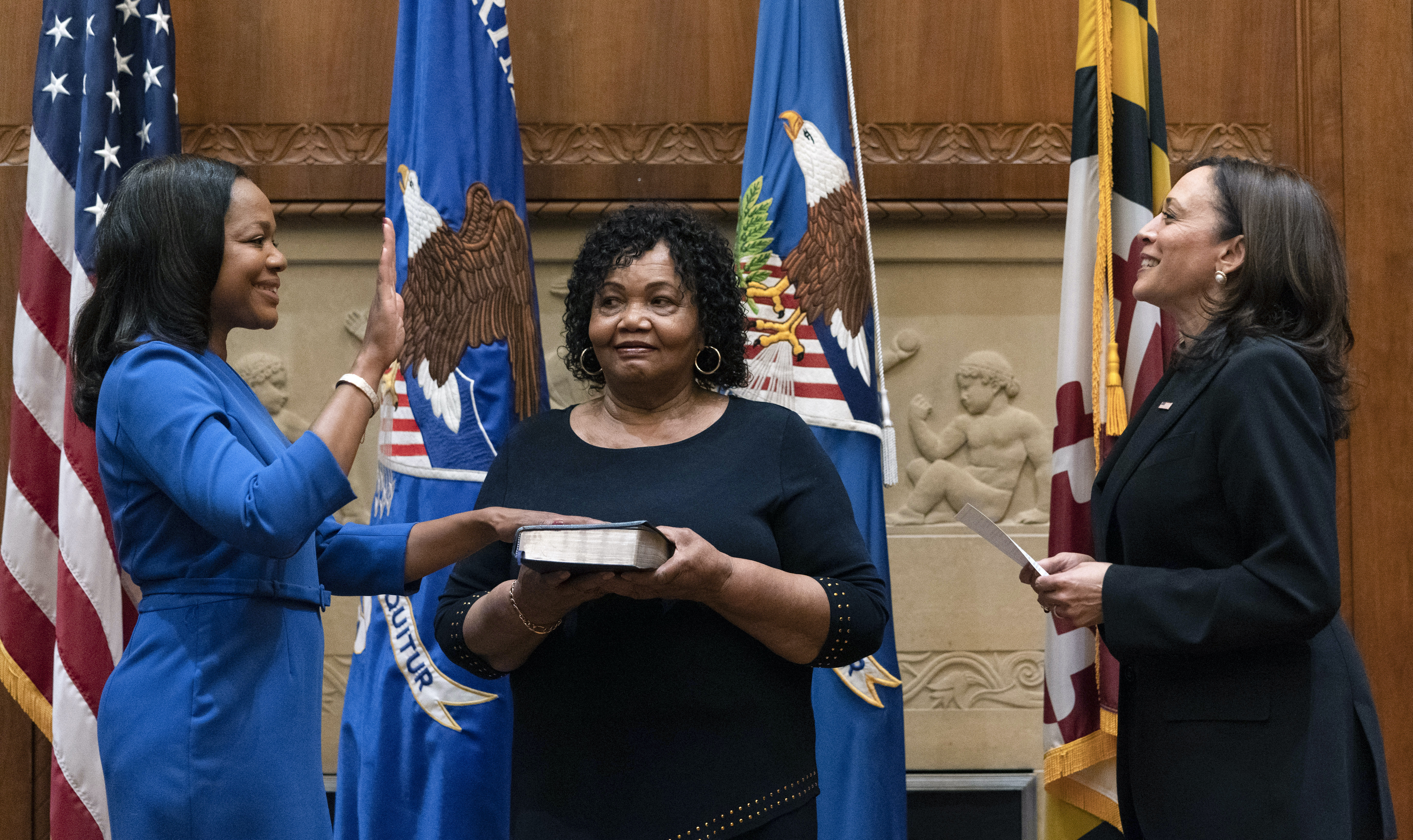 Kamala Harris, Kristen Clarke, Pansy Clarke