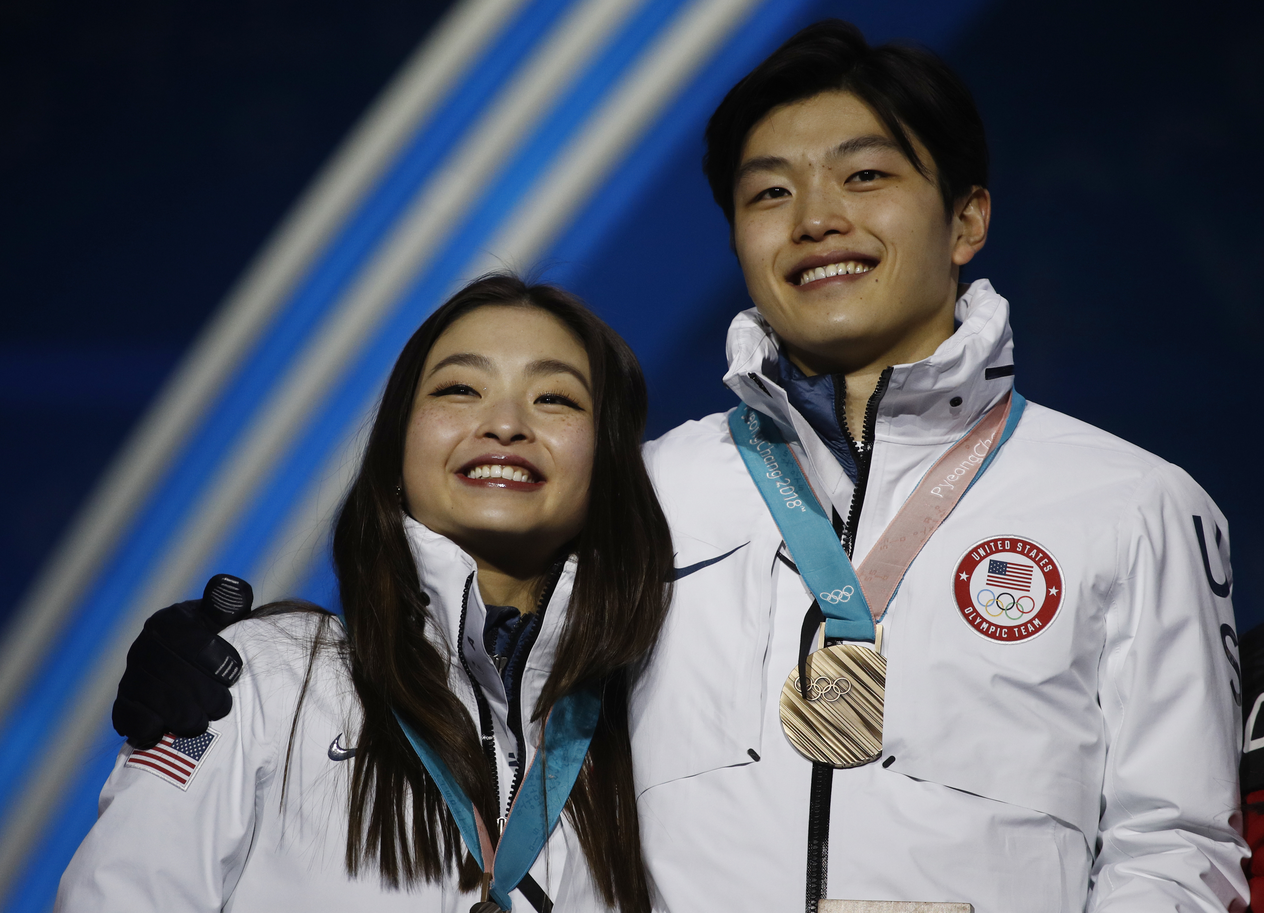 Maia Shibutani, Alex Shibutani Pyeongchang Olympics Medals Ceremony Figure Skating