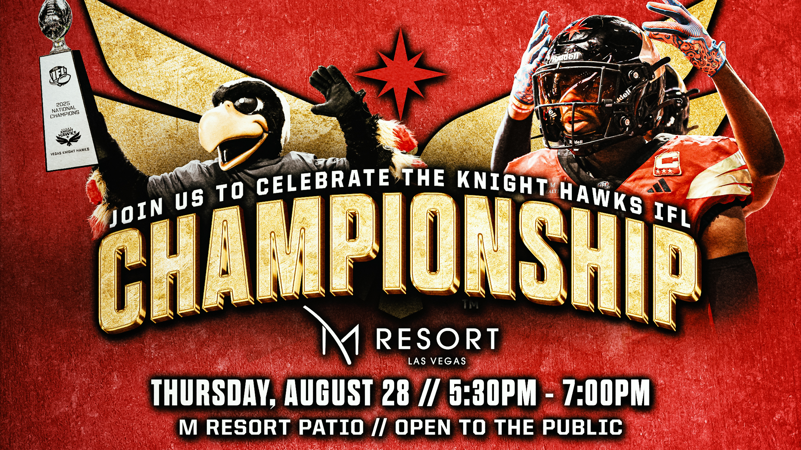 Vegas Knight Hawks to celebrate IFL Championship with patio party