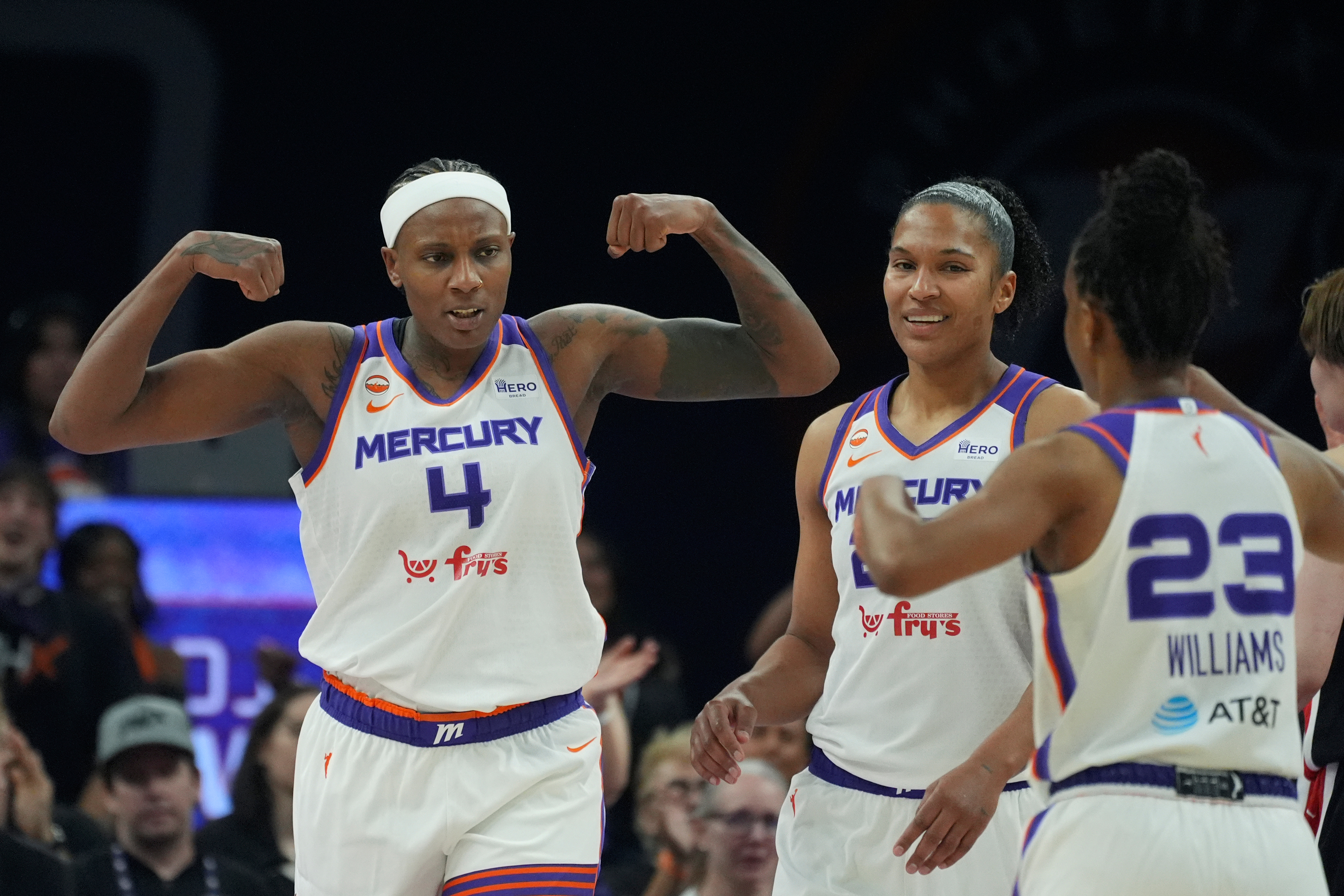 Mercury Basketball Natasha Mack, Alyssa Thomas