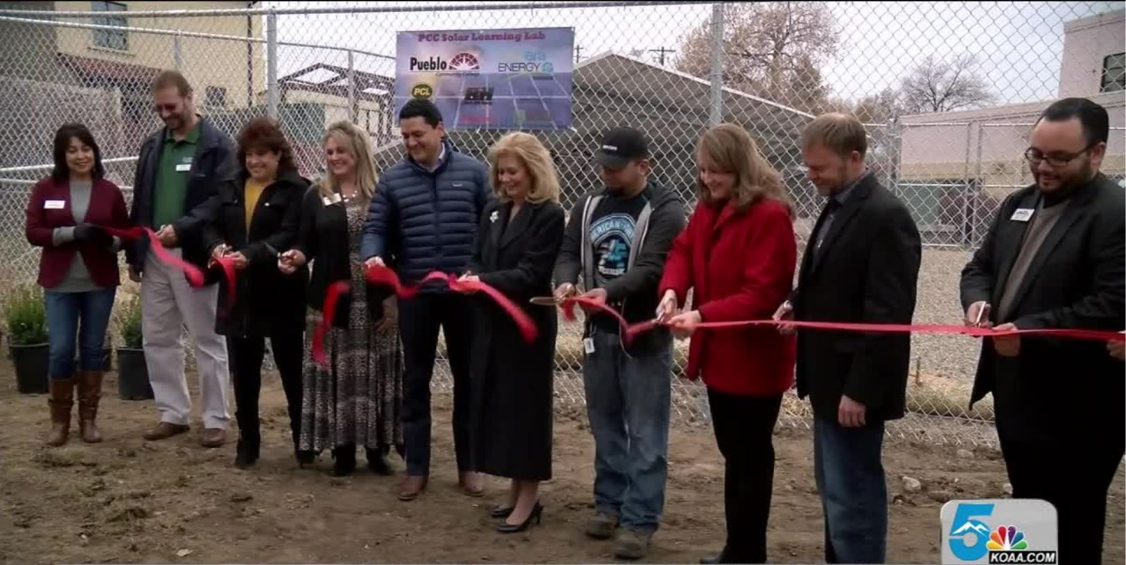 Ribbon cutting at Pueblo Community College solar learning lab