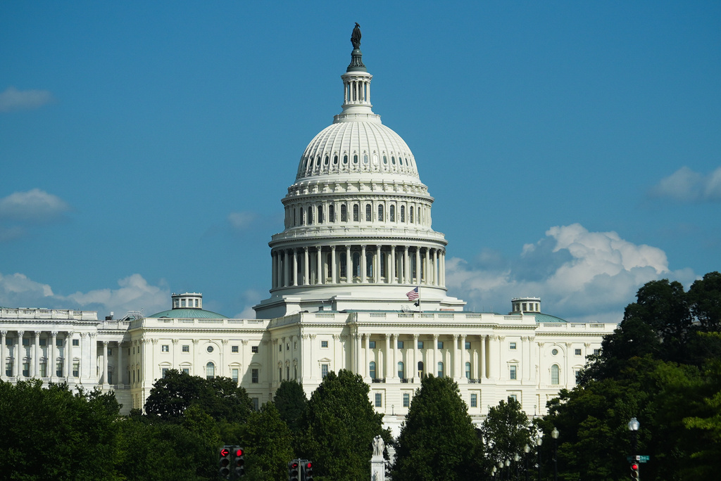 The U.S. Capitol is seen from Pennsylvania Avenue, Sunday, Aug. 30, 2026, in Washington. 