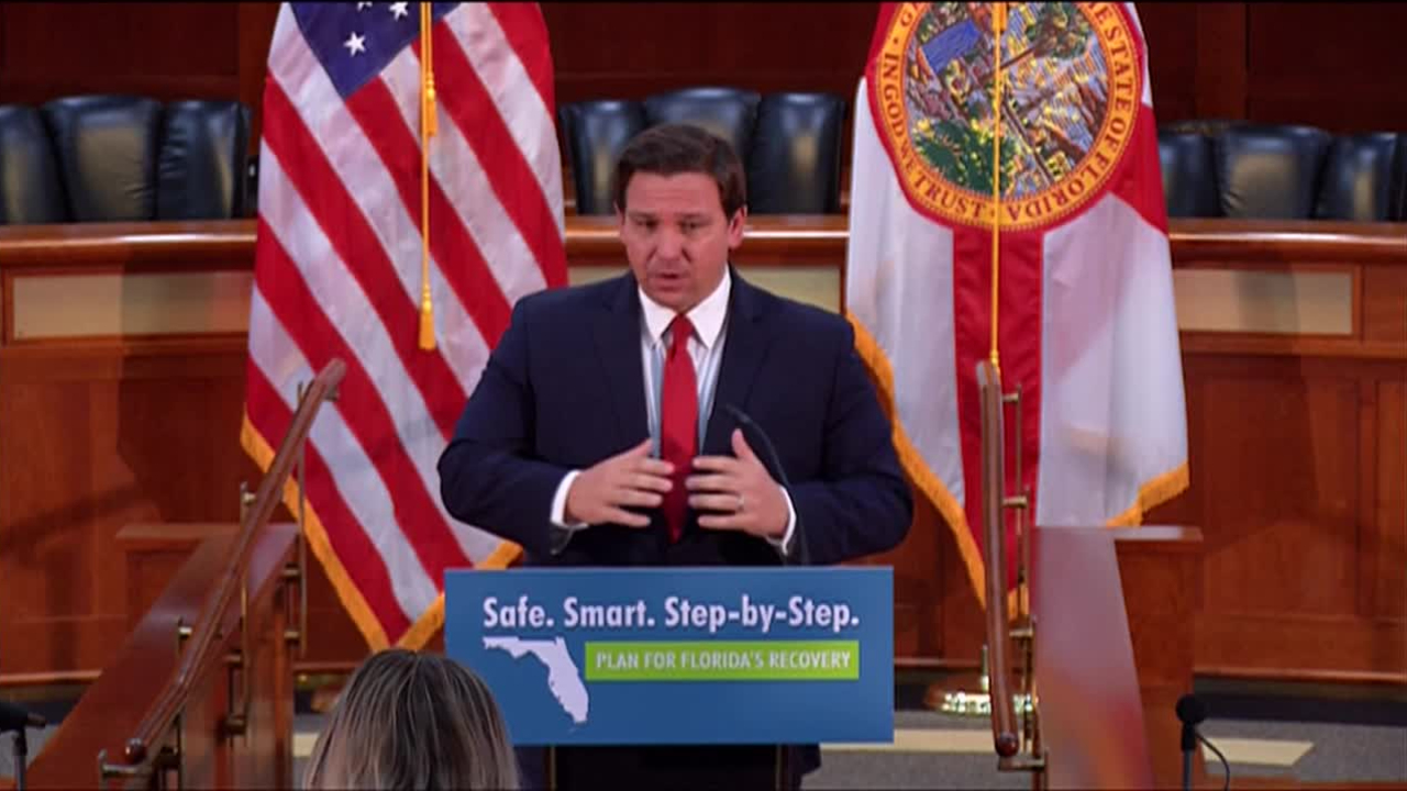Gov. Ron DeSantis talks about coronavirus cases rising June 16, 2020