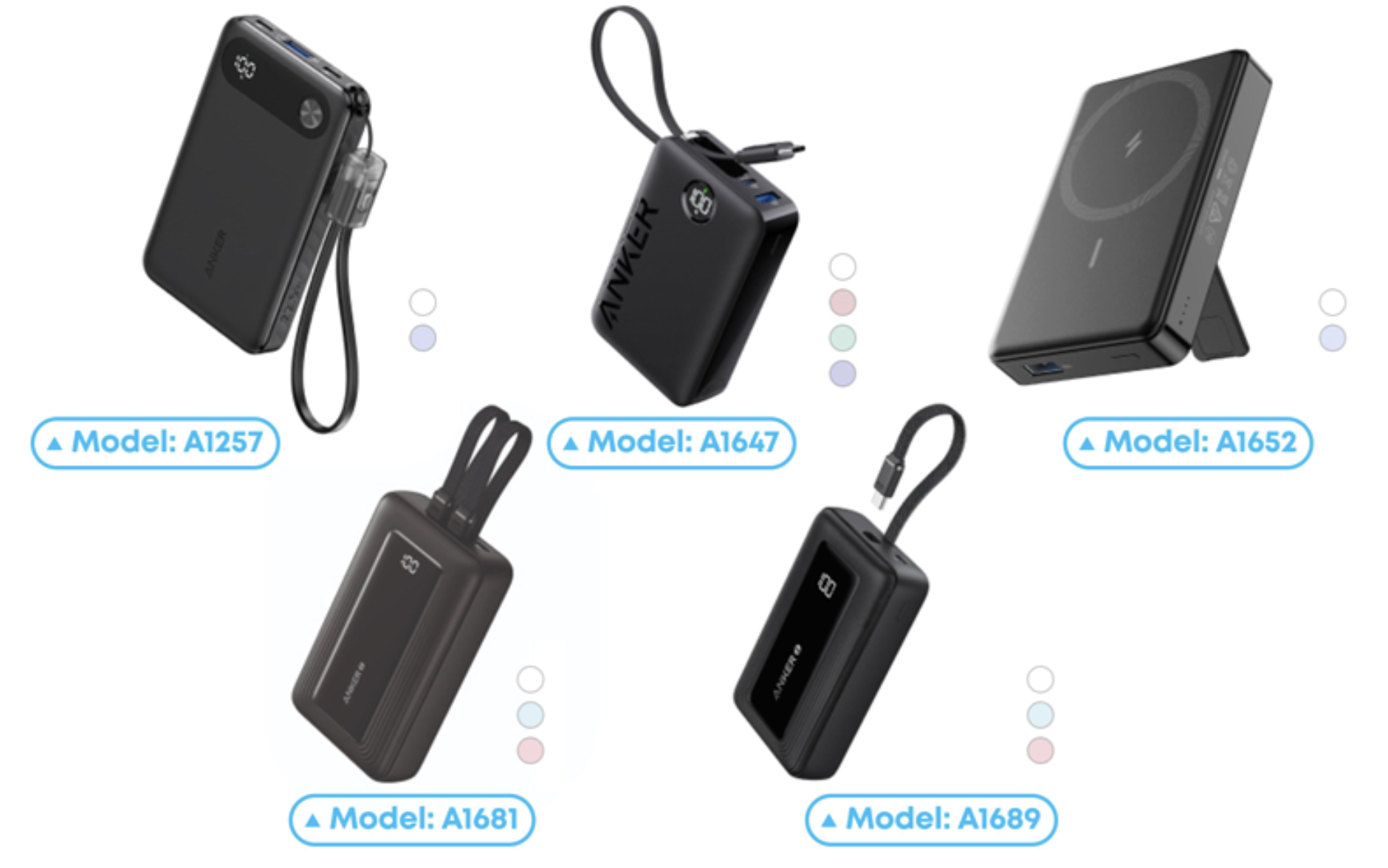 Recalled Anker power banks