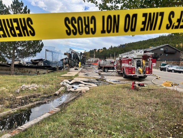 Caribou Village Shopping Center fire 10-9-25