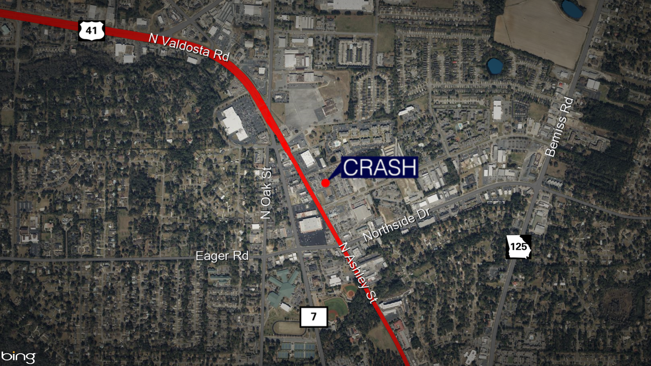 Two arrested after vehicle crashes into Valdosta business