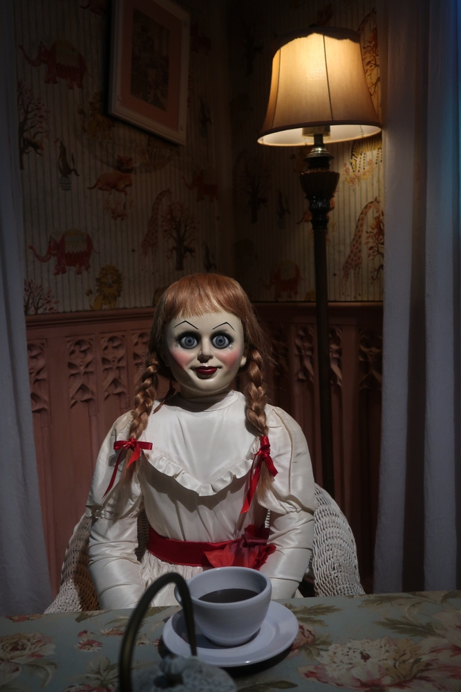 Annabelle doll, based on the movie rendition, located at Madame Tussauds Wax Museum. 