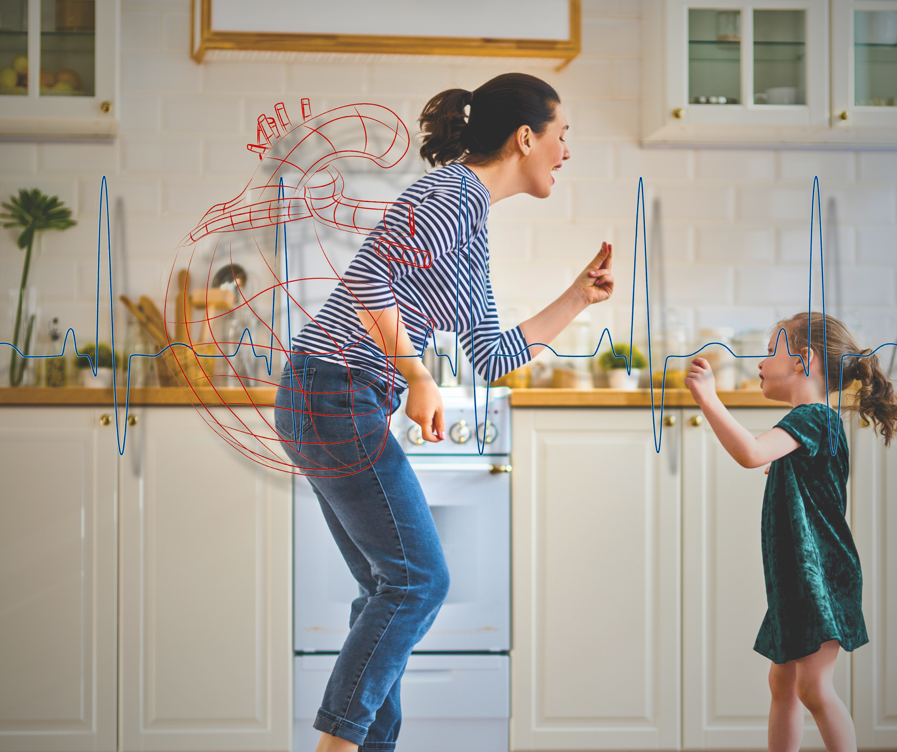 Dancing to get heart rate up