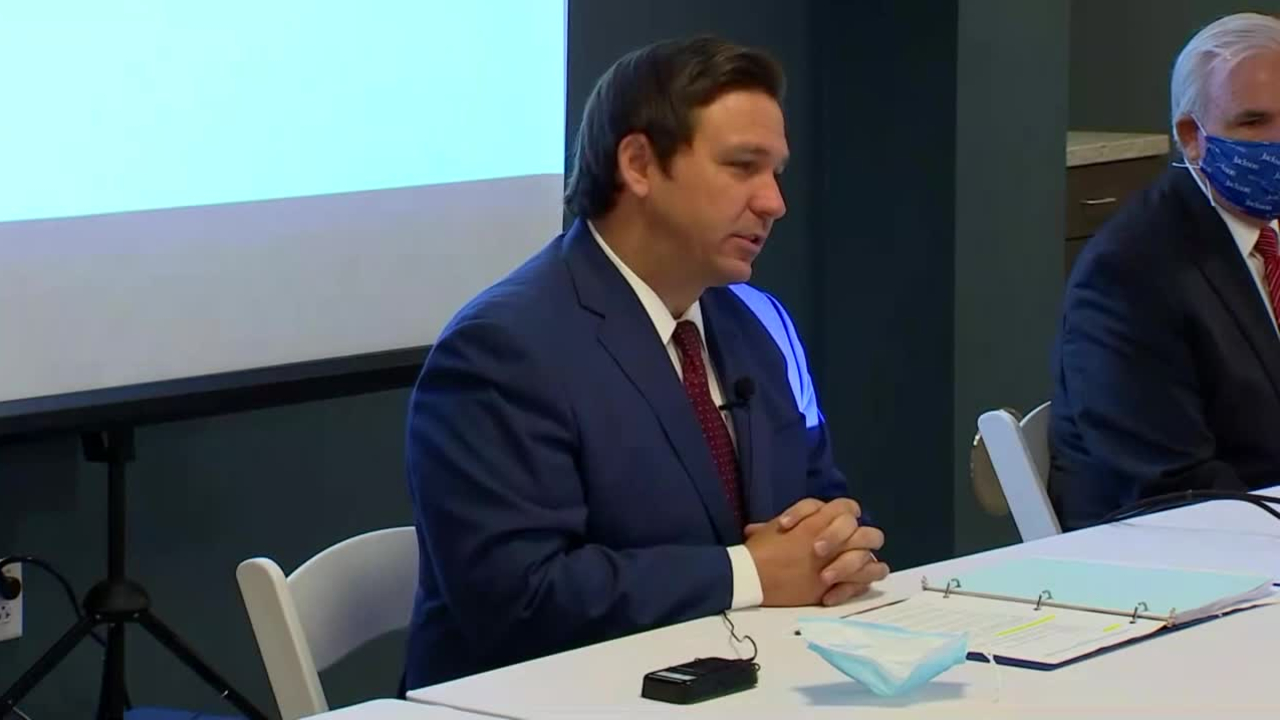 Gov. Ron DeSantis speaks in Miami, July 7, 2020