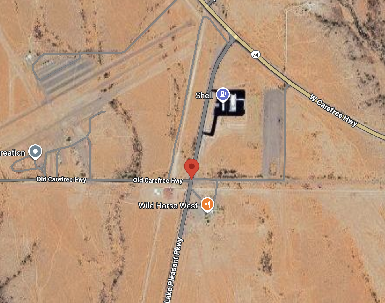 old carefree highway and lake pleasant parkway