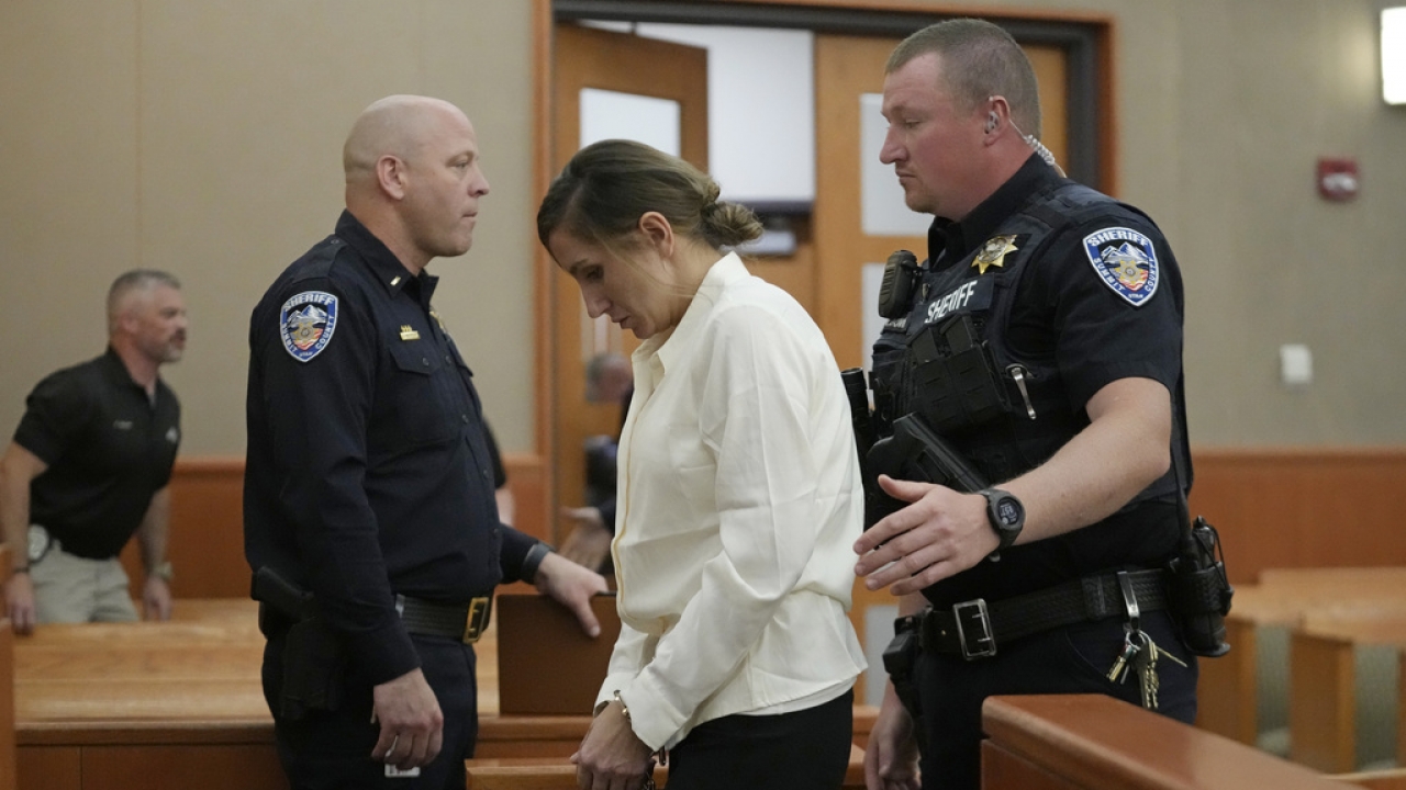 Kouri Richins walks out of court.