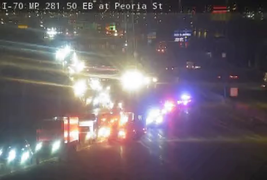 Pedestrian killed on I-70 at Peoria Street 