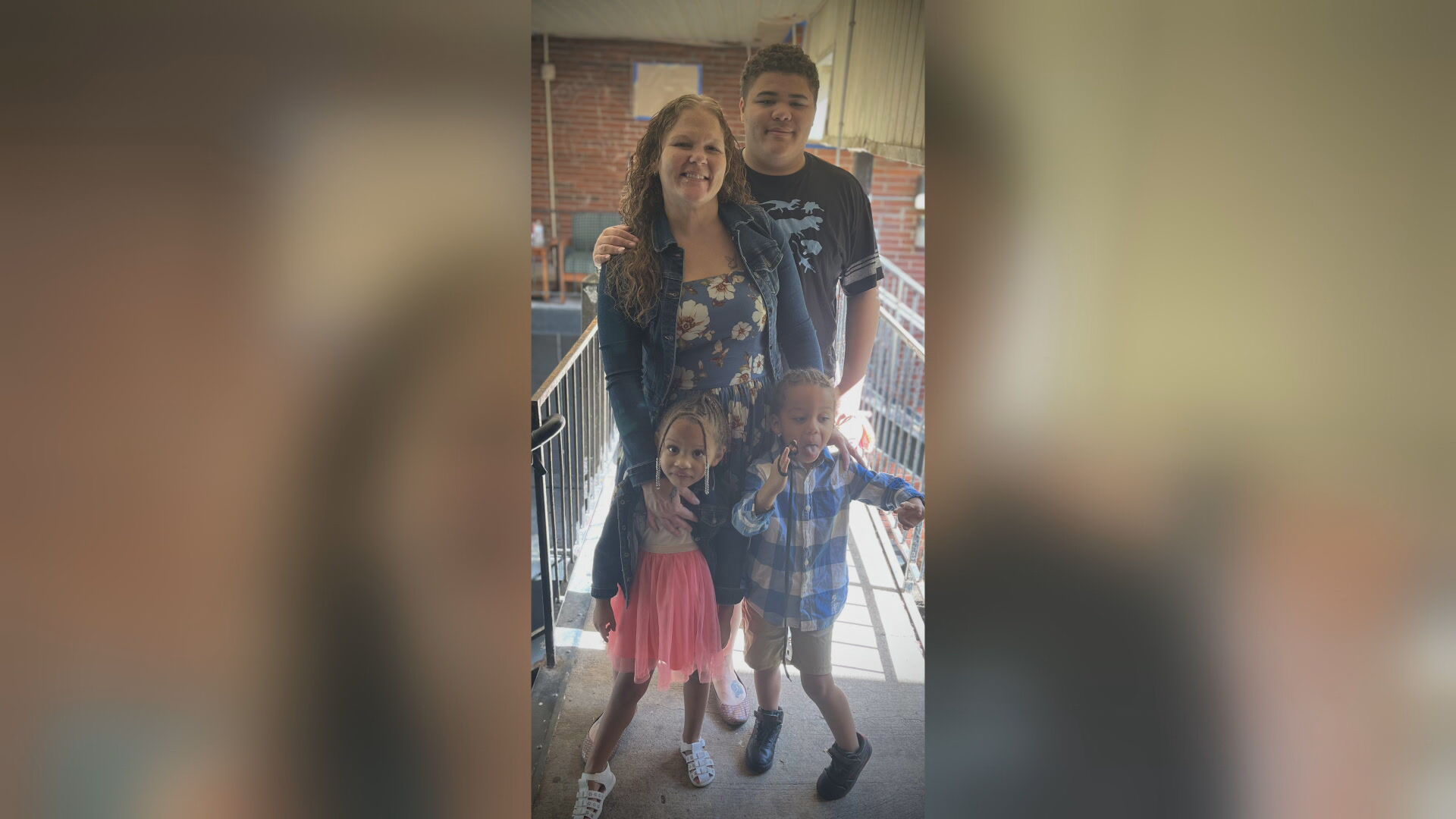 Katie and her kids